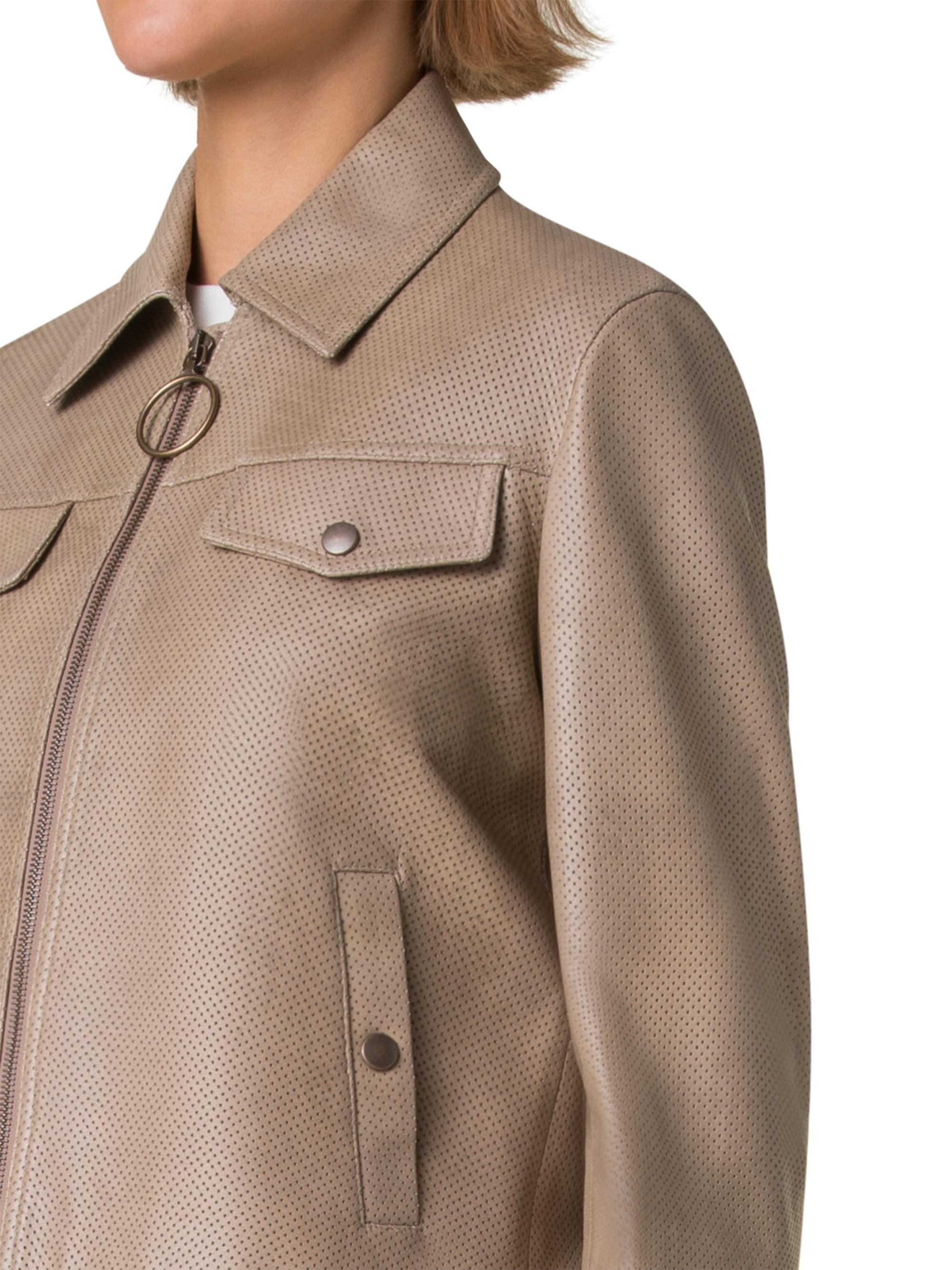 Akris punto Pin Dot Leather Jacket | Saks Fifth Avenue
