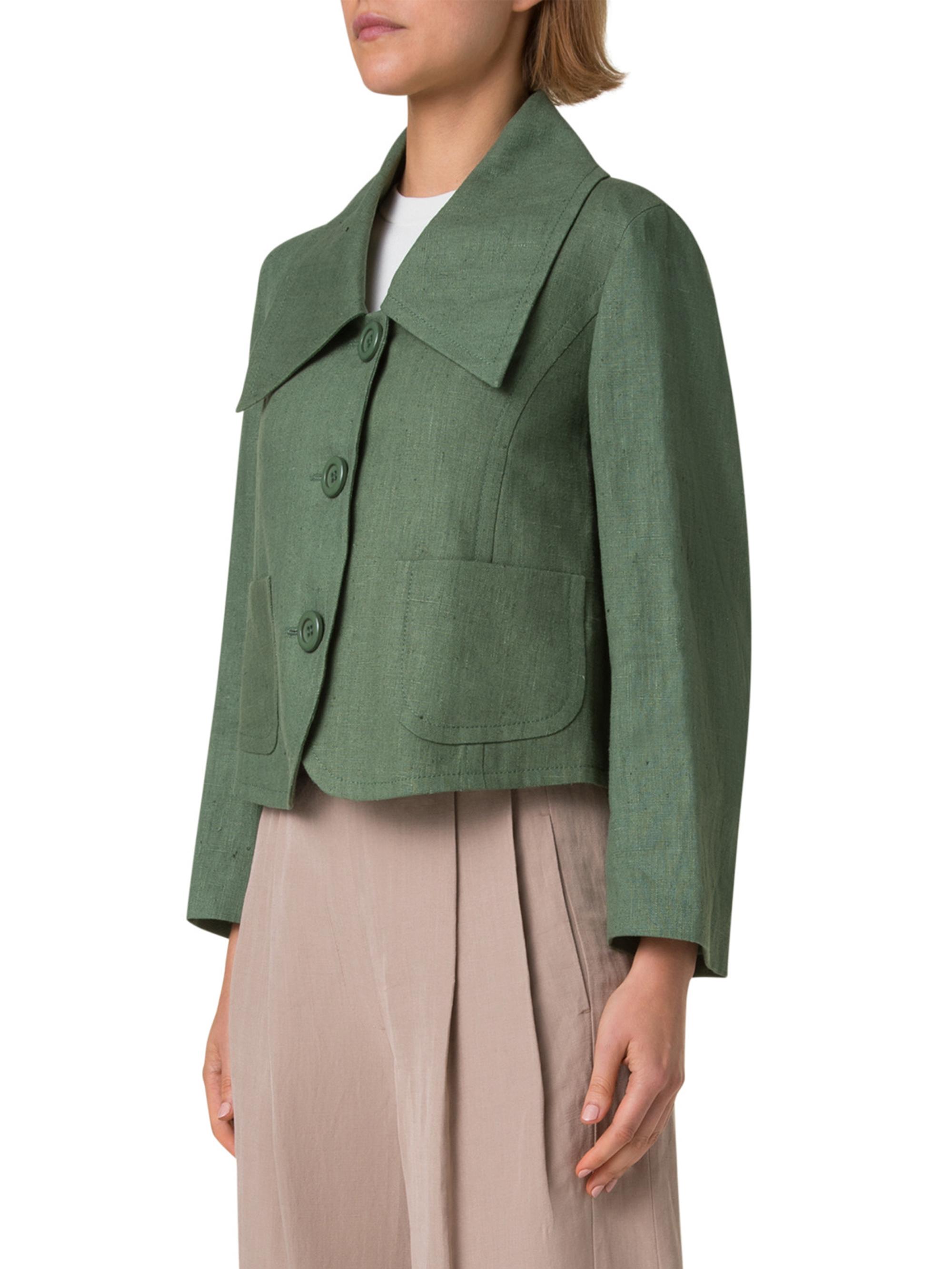 Akris punto Linen Three-Button Jacket | Saks Fifth Avenue