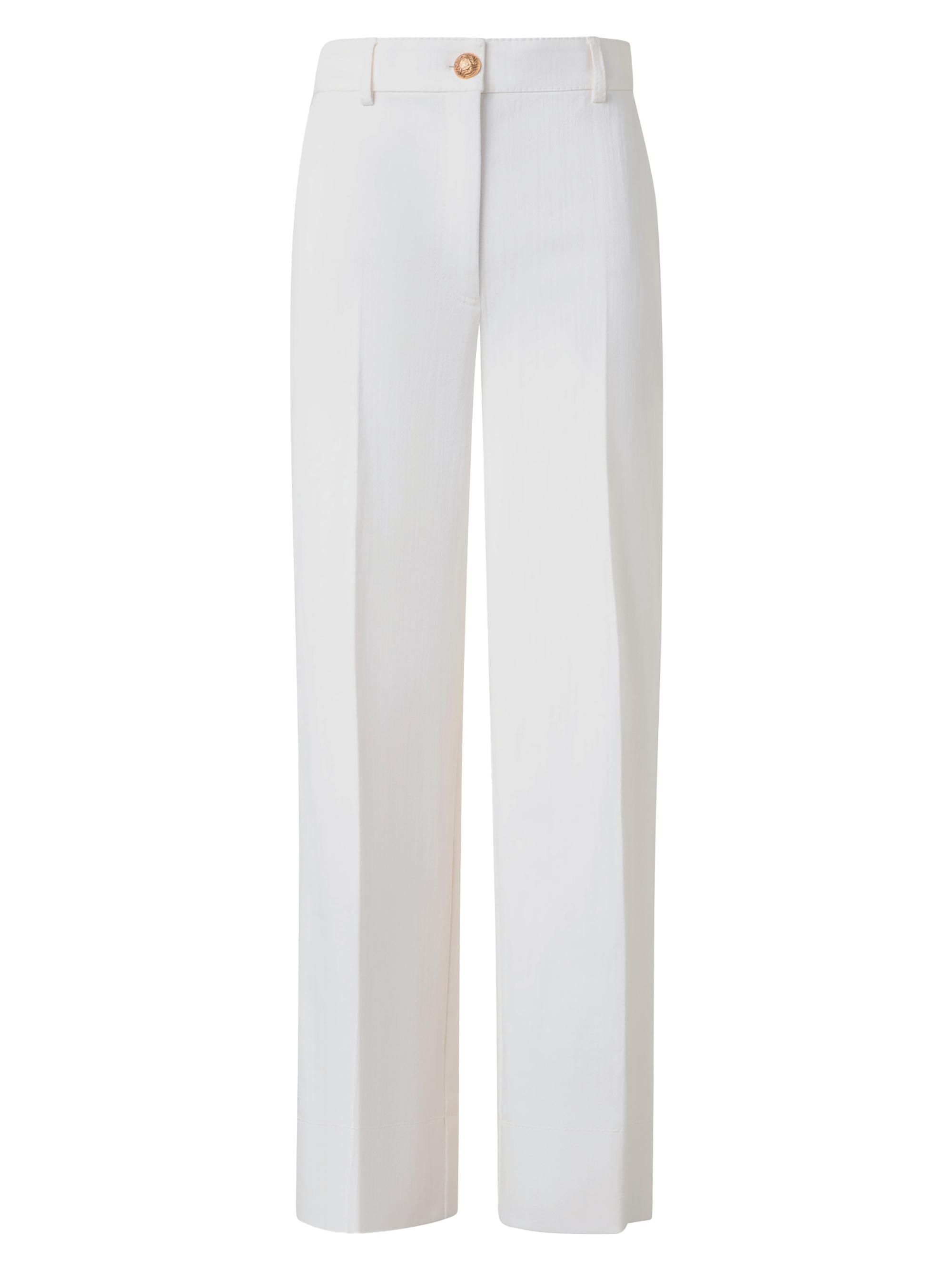 Akris punto Women's Cotton Stretch-Cotton Wide-Leg Pants - Cream