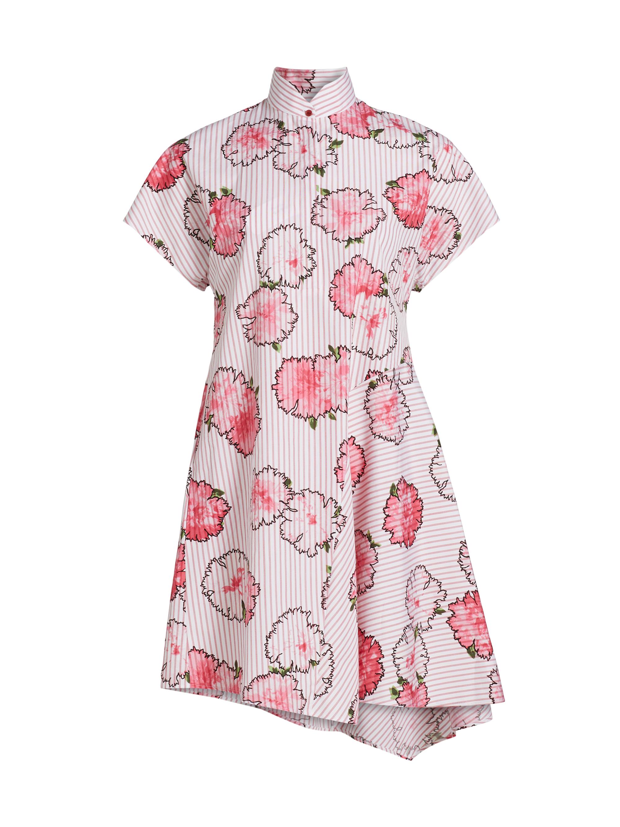 Akris punto Women's Carnation Striped Shirtdress - Cream Pale Pink