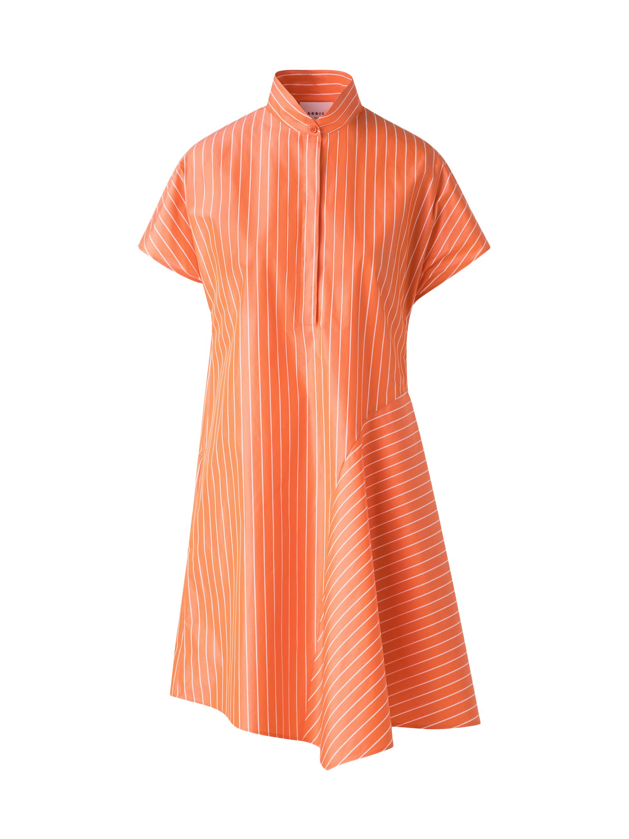 Akris punto Women's Striped Cotton Poplin Mini Shirtdress - Orange Cream