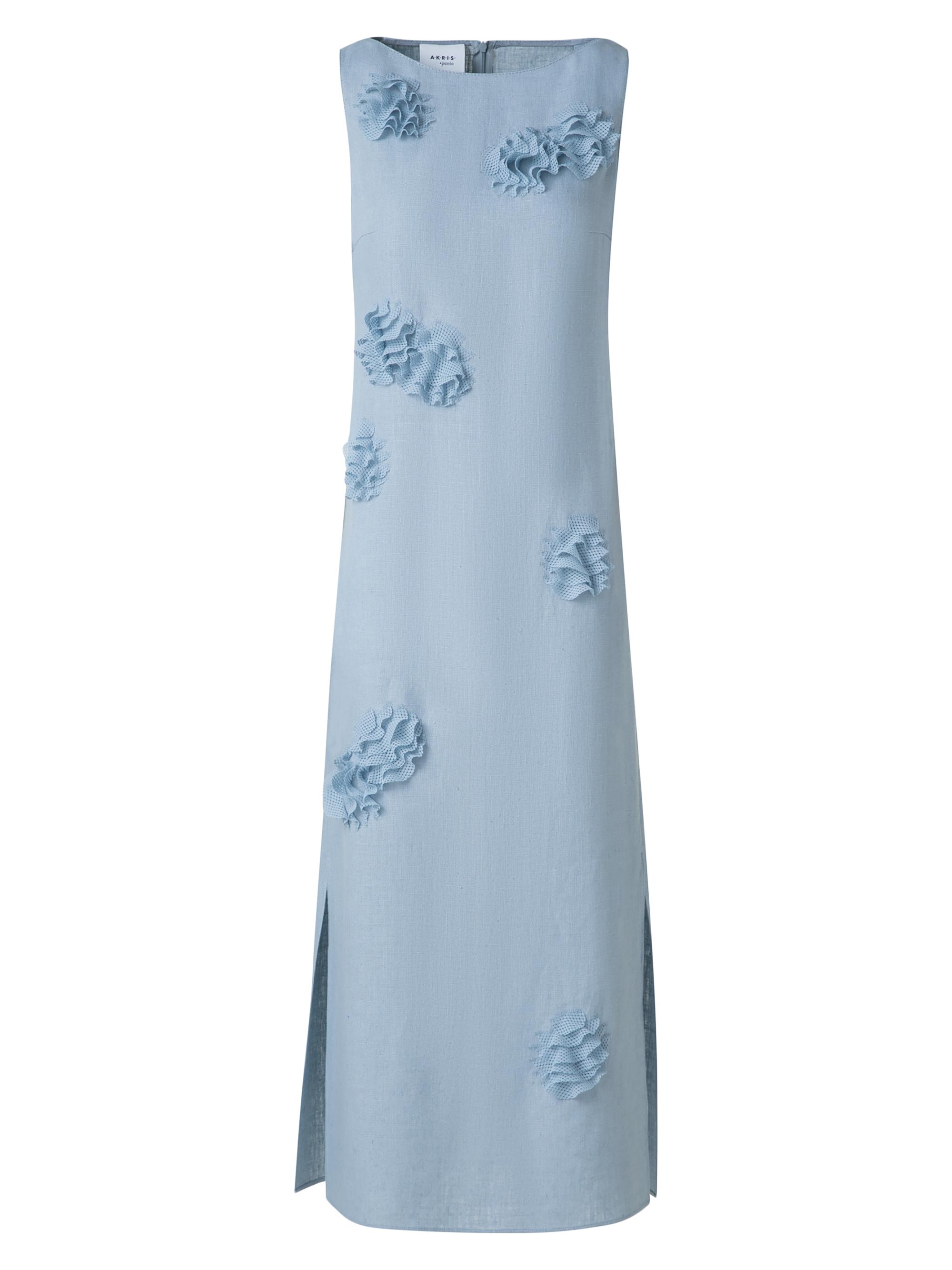 Akris punto Women's Carnation Appliquèd Linen Midi-Dress - Ice Blue
