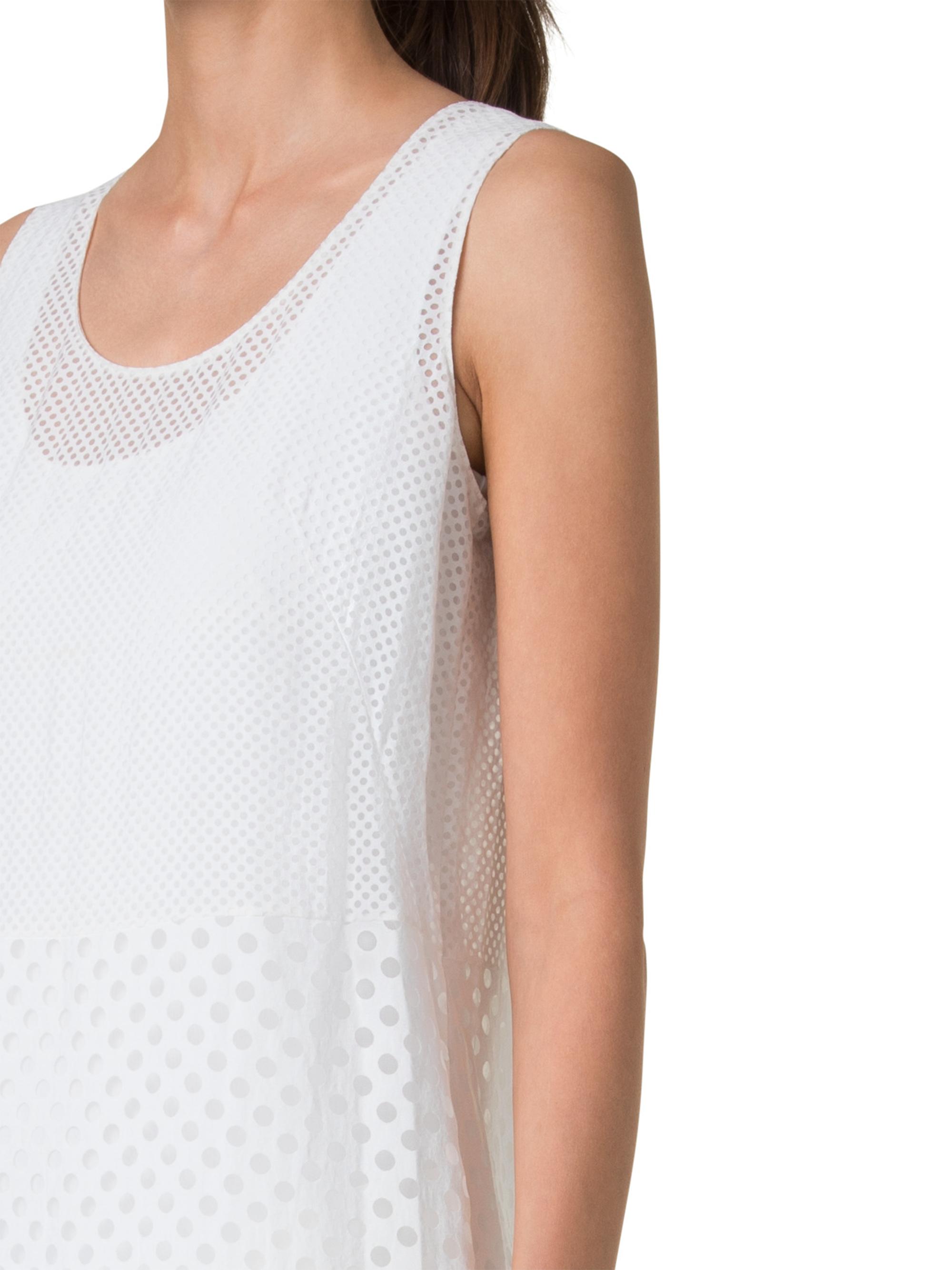 Akris punto Polka Dot Sleeveless A-Line Midi-Dress | Saks Fifth Avenue