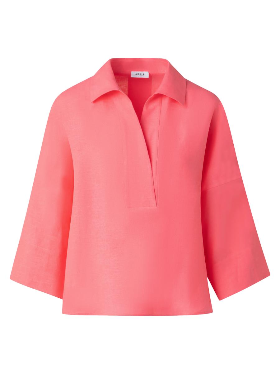 Akris Punto Women's Linen Blouse In Pink
