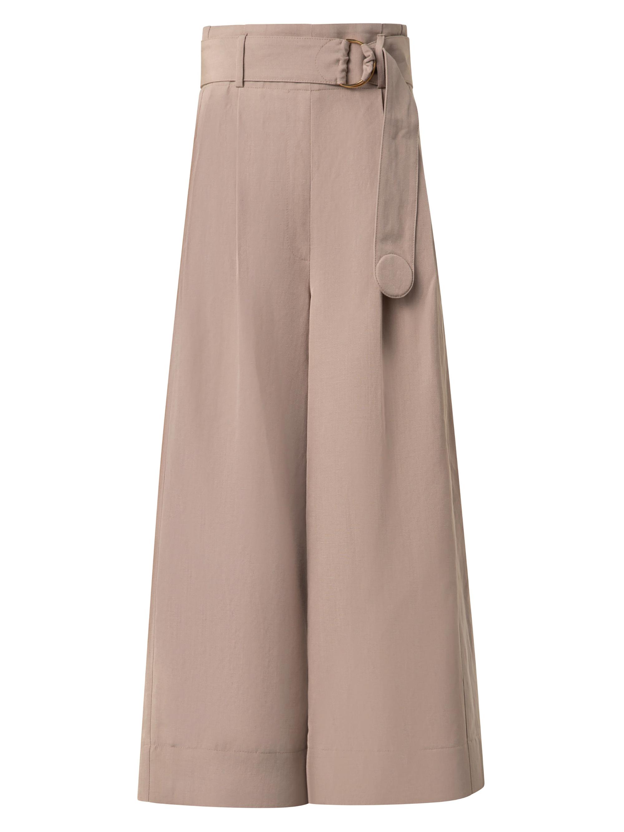 Akris punto Fiorella Linen-Blend Belted Culotte Pants | Saks Fifth