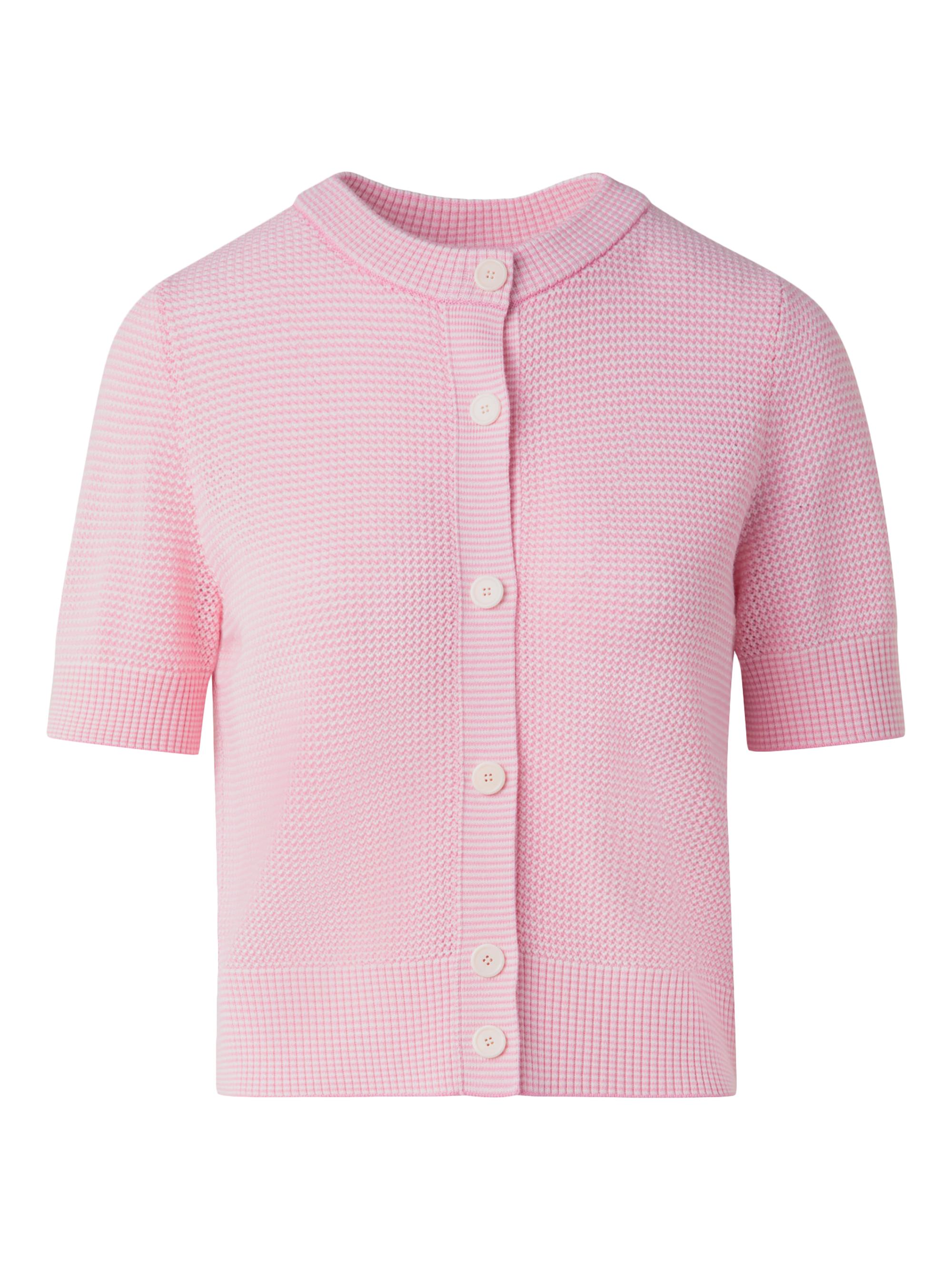 Akris punto Women's Mesh Virgin Wool Crop Cardigan - Pale Pink Cream