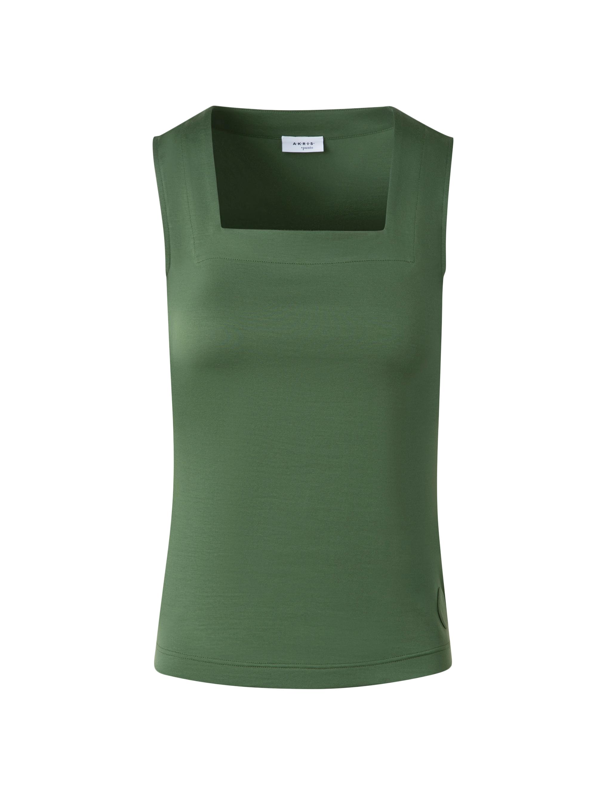 Akris punto Women's Square Neck Stretch Sleeveless Fitted Top - Laurel