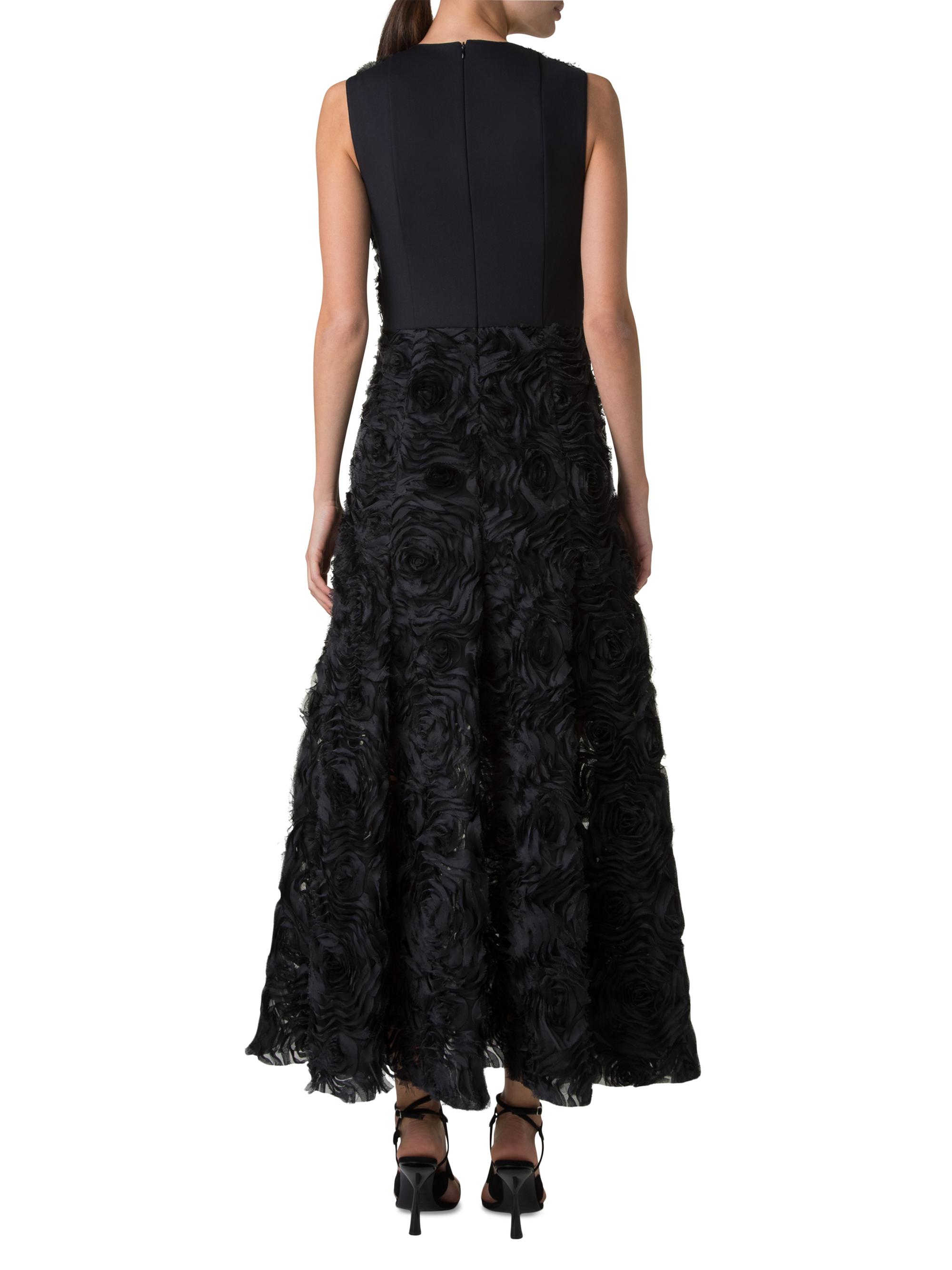 アクリス AKRIS punto ロイヤルブルー ワンピース レザーベルト Akris punto 3D Floral Mixed Media A-Line Midi-Dress | Saks Fifth