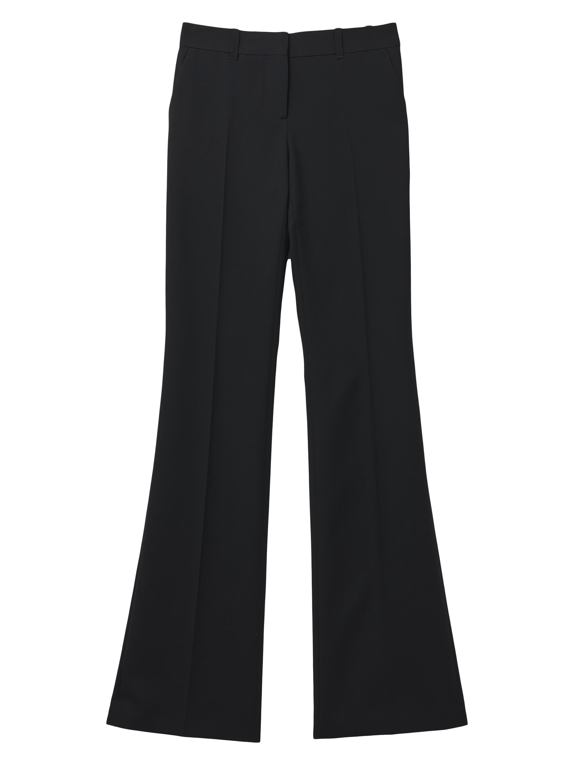 McQueen Women's Wool Gabardine Boot-Cut Trousers - Black