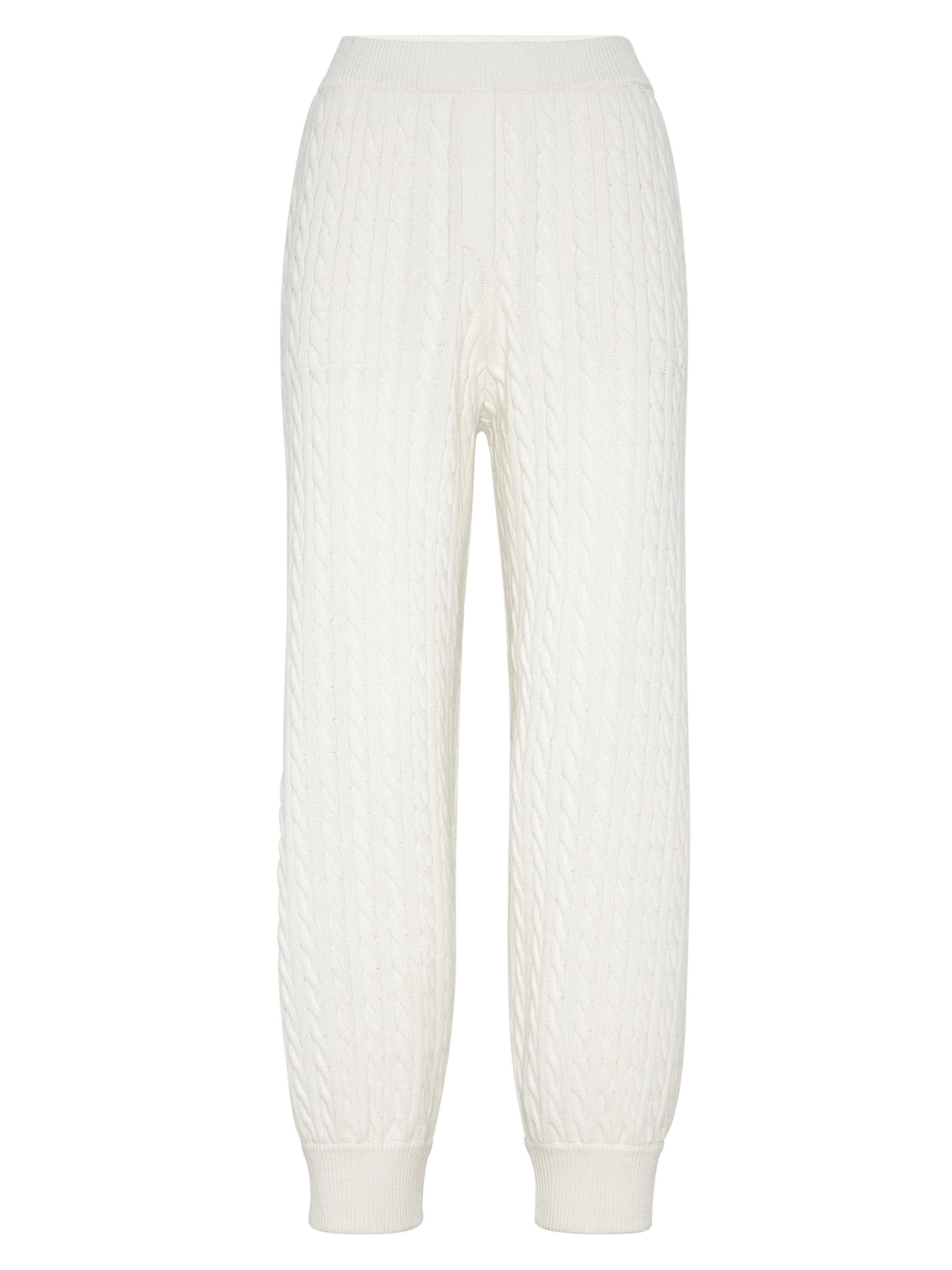 Brunello Cucinelli Women's Cashmere Cable Knit Trousers - Panama