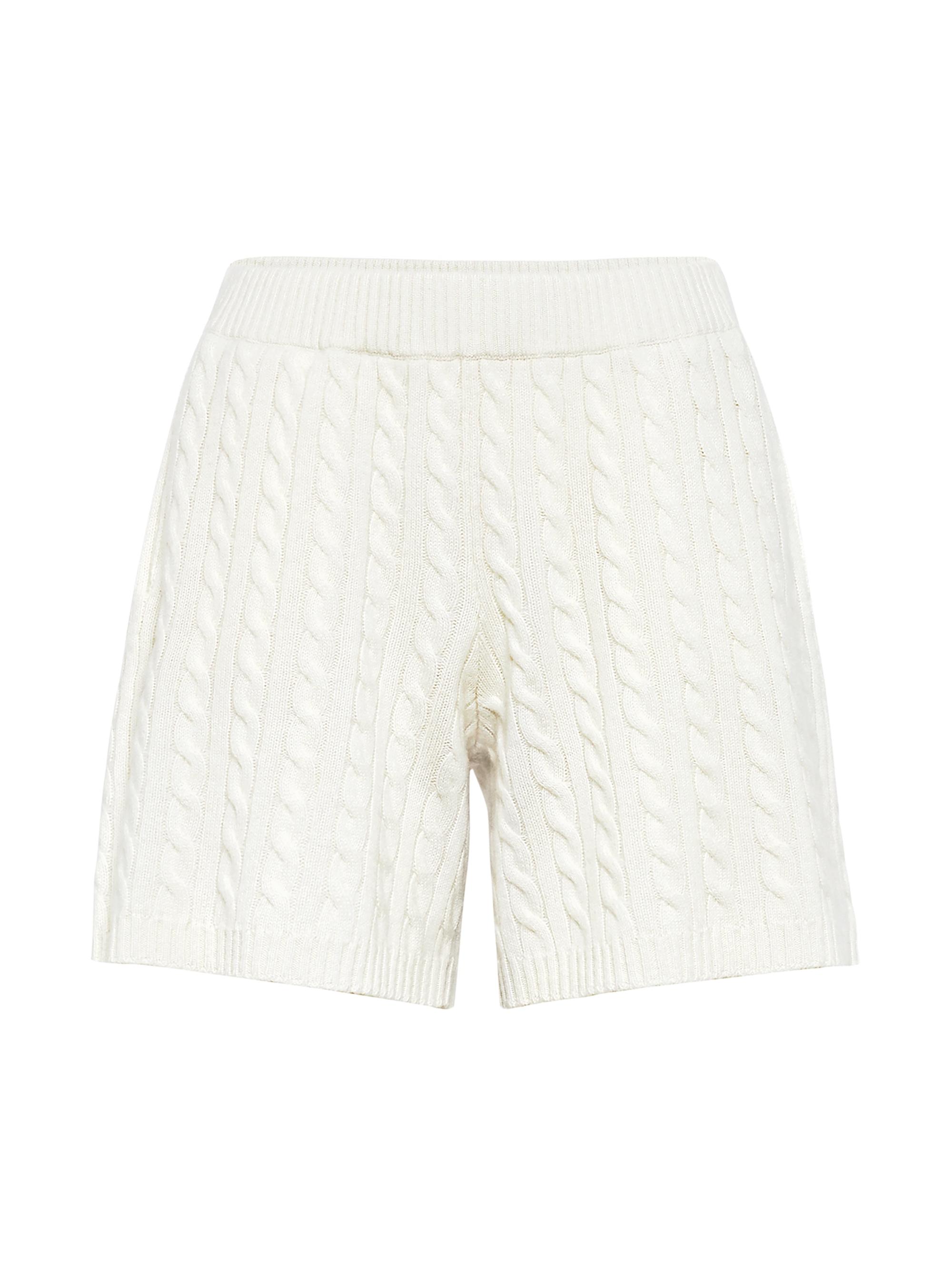 Brunello Cucinelli Women's Cashmere Cable Knit Shorts - Panama