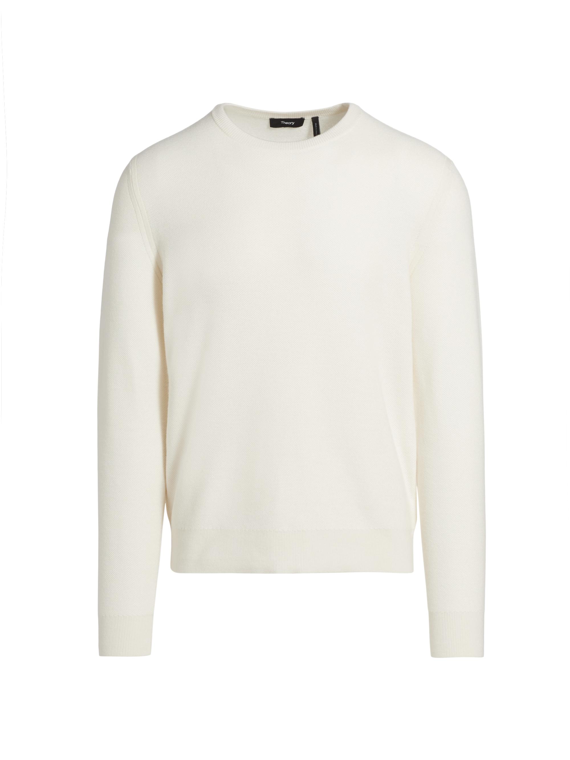 Theory Men's Honeycomb Knit Crewneck Sweater - Vapor Melange