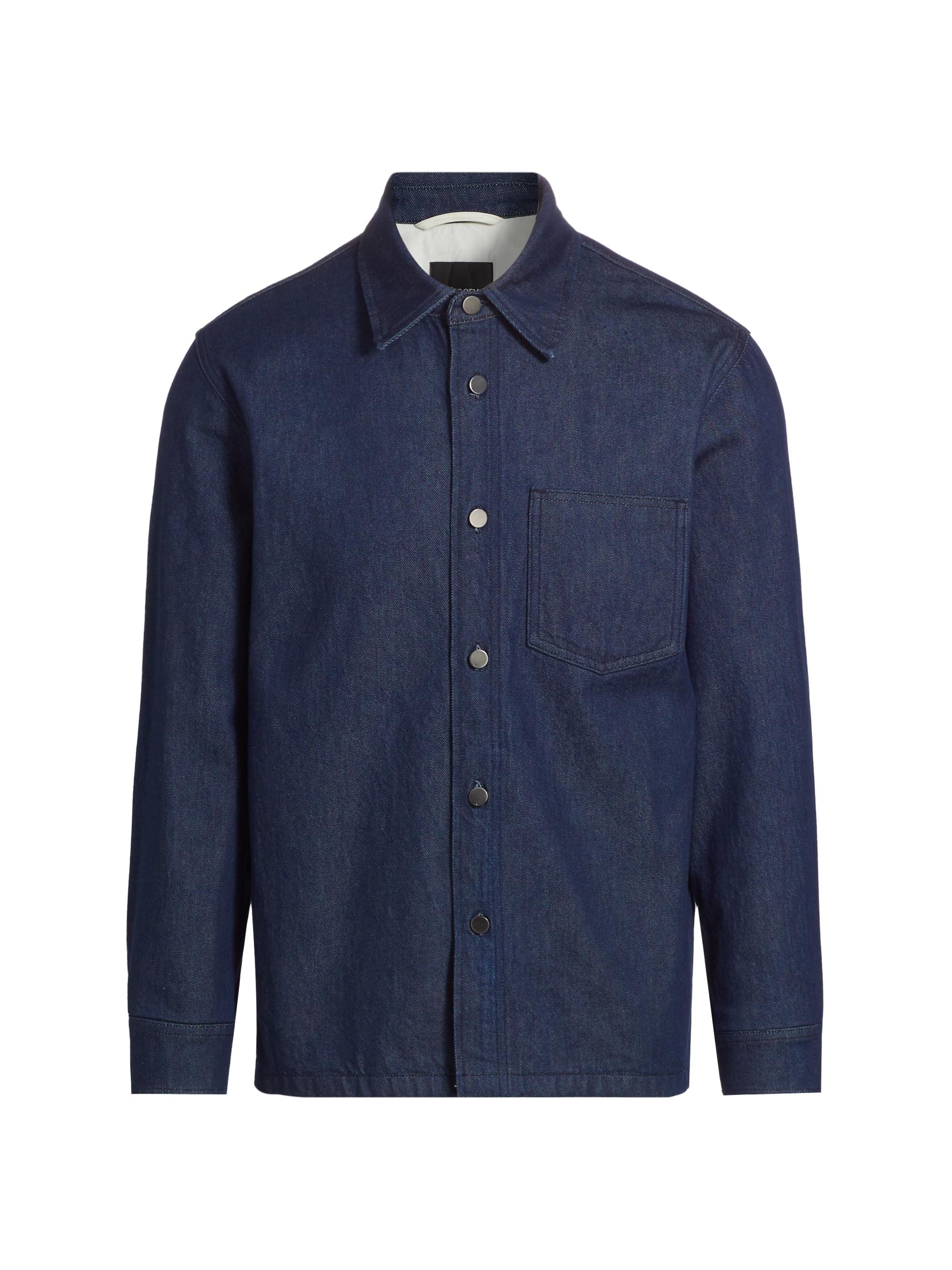 Theory Men's Denim Twill Overshirt - Rinsed Indigo