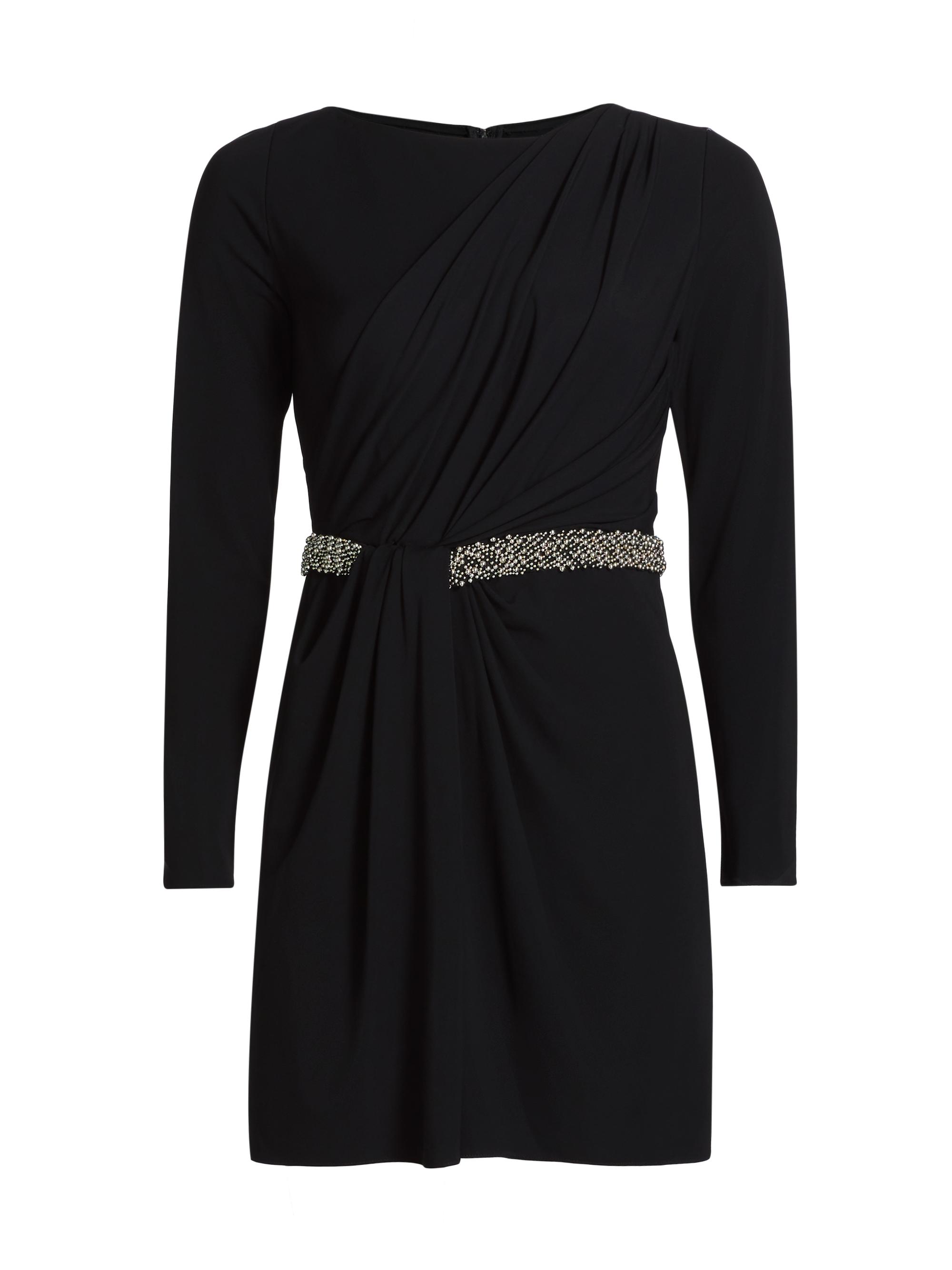 SIMKHAI Women's Tulia Draped Jersey Minidress - Black