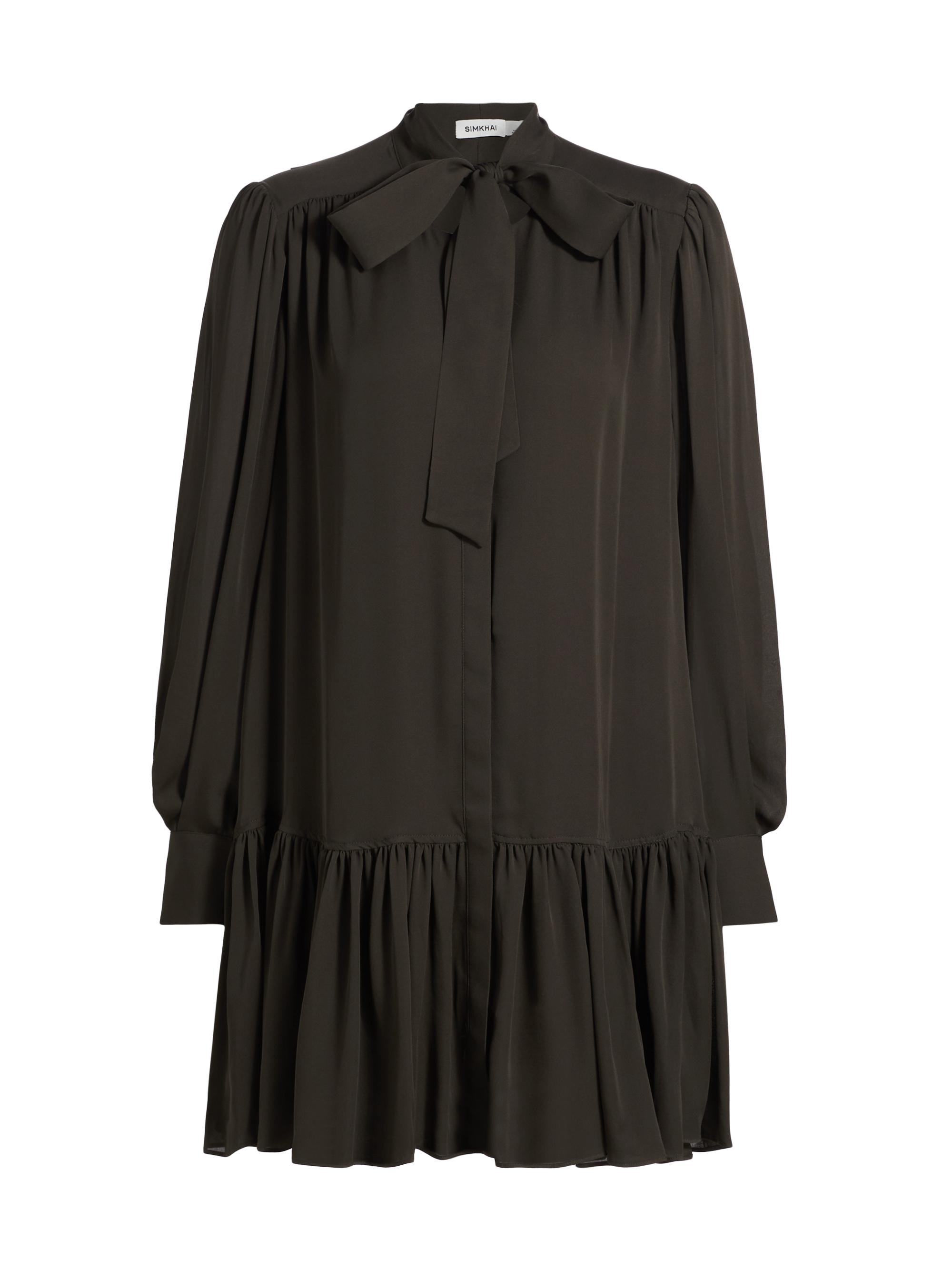 SIMKHAI Women's Quince Long-Sleeve Minidress - Moss