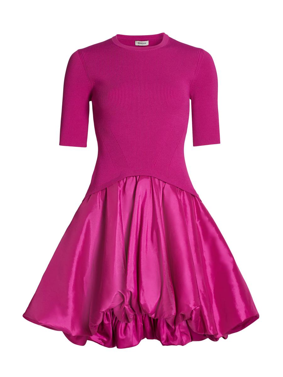 SIMKHAI Kenny Pieced Bubble-Hem Dress | Saks Fifth Avenue