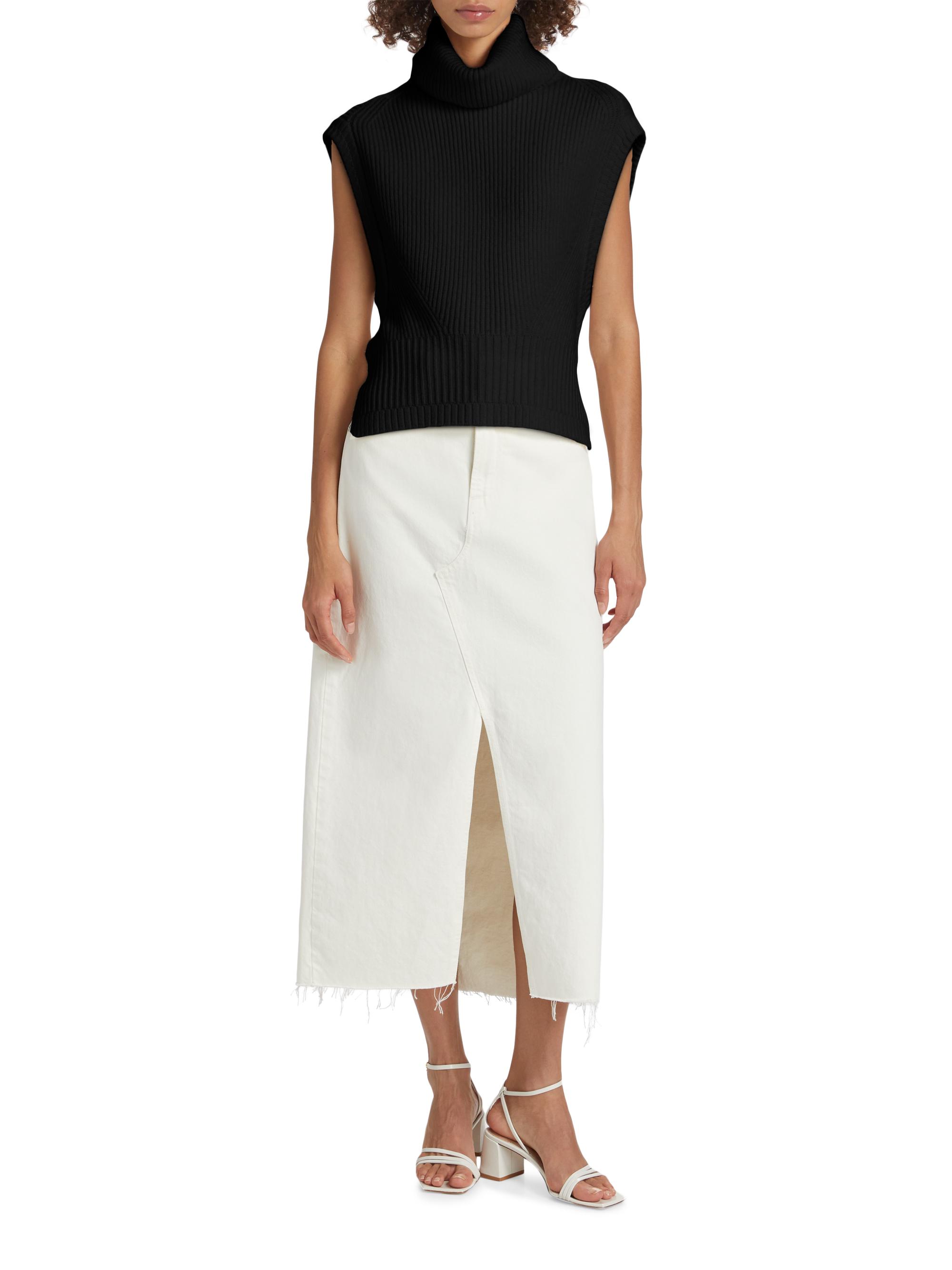 SIMKHAI Women's Maple Ribbed Sleeveless Top - Black | Thumbnail 2