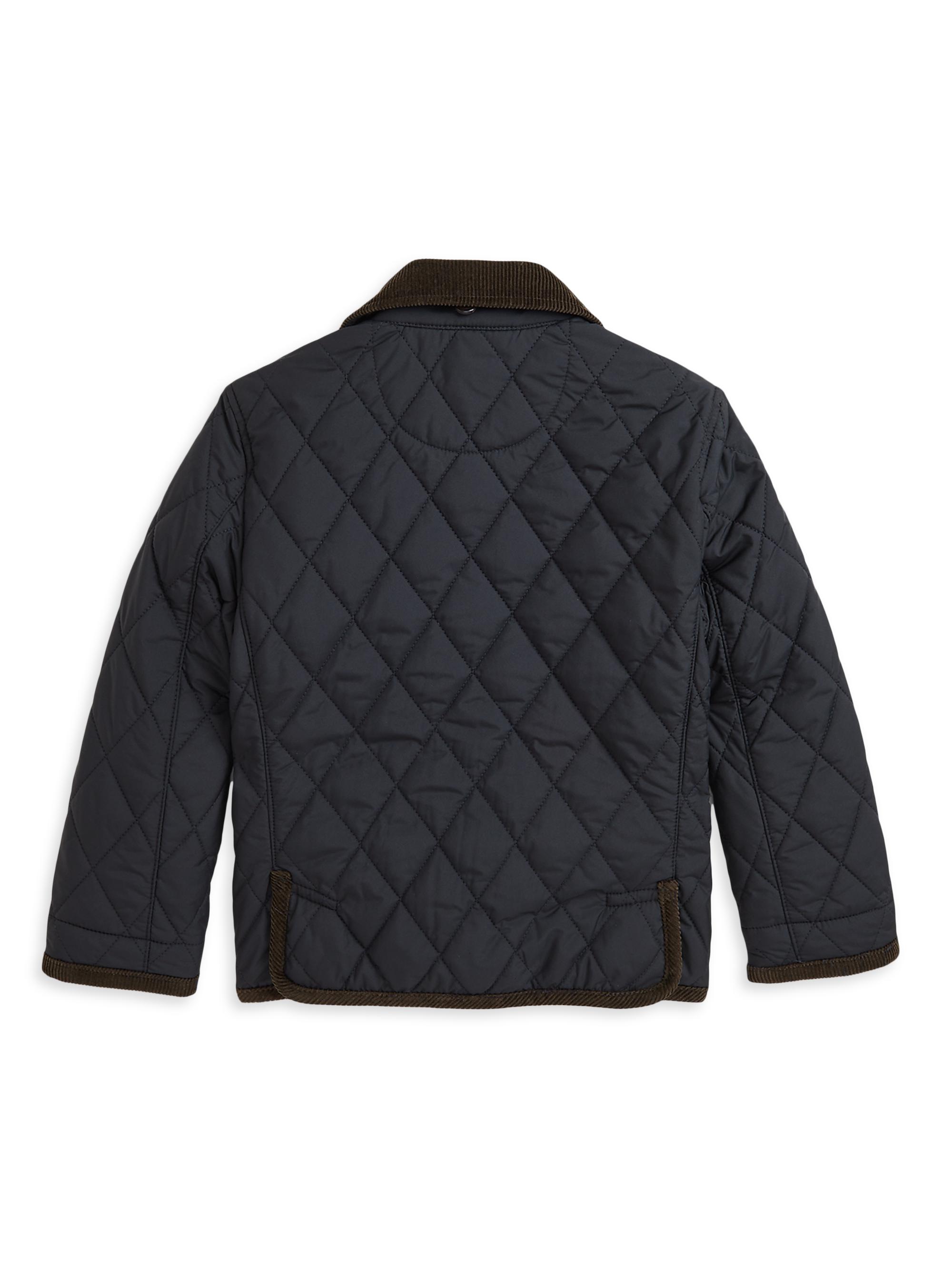 Little Boy's & Boy's Quilted Corduroy-Trim Jacket