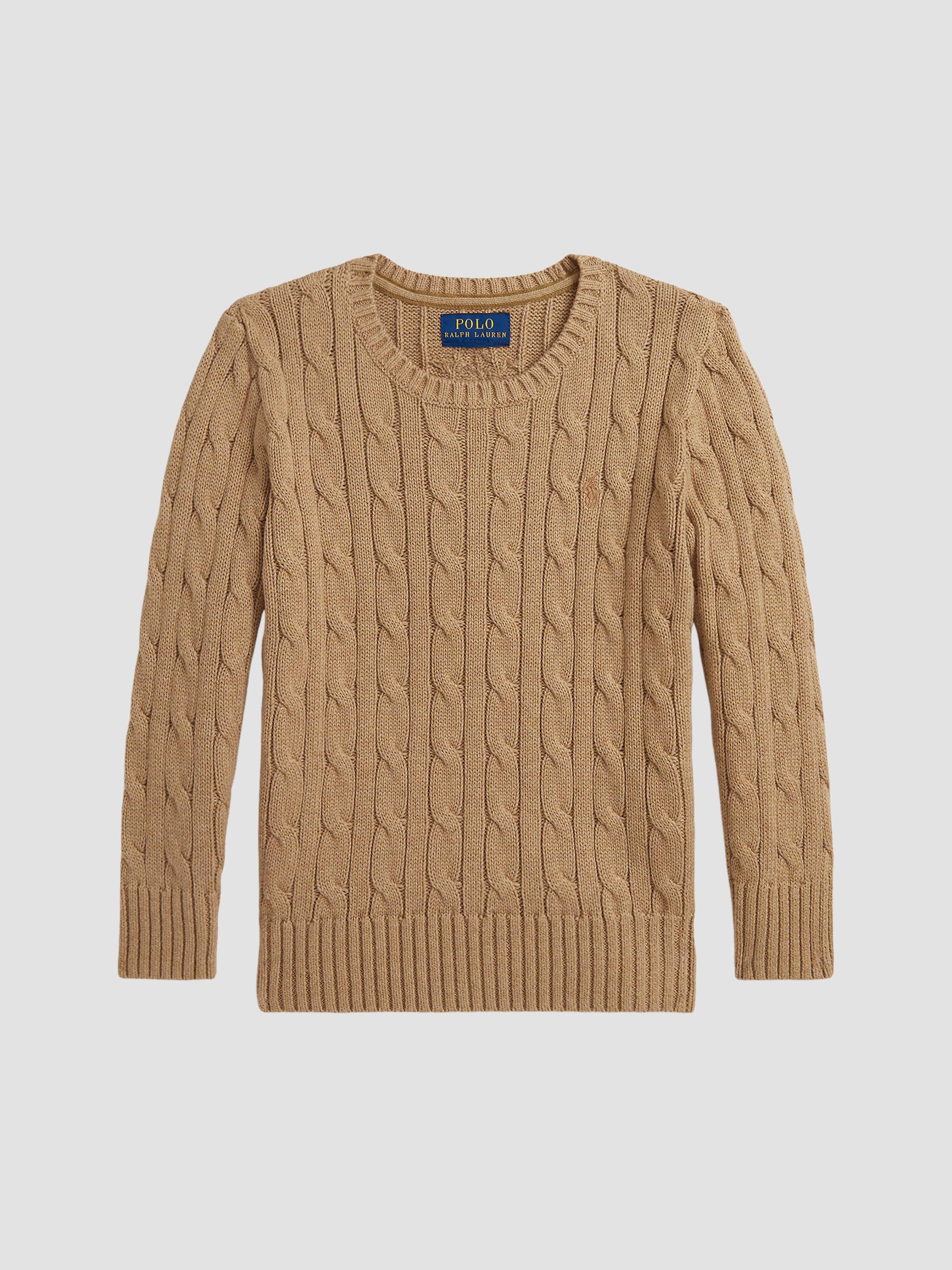 Polo Ralph Lauren Little Boy's & Boy's Cable-Knit Crewneck Sweater - Camel Heather