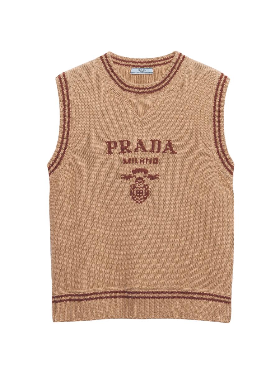 【関税&送料込】Prada Skin Pink Cashmere Blend Vest Prada Wool and Cashmere Sweater Vest | Saks Fifth Avenue