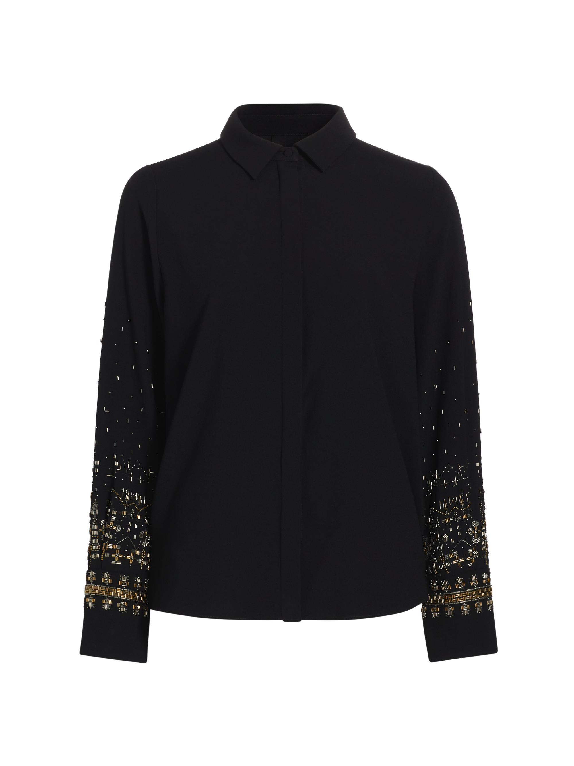 Kobi Halperin Women's Chai Beaded Satin Blouse - Black