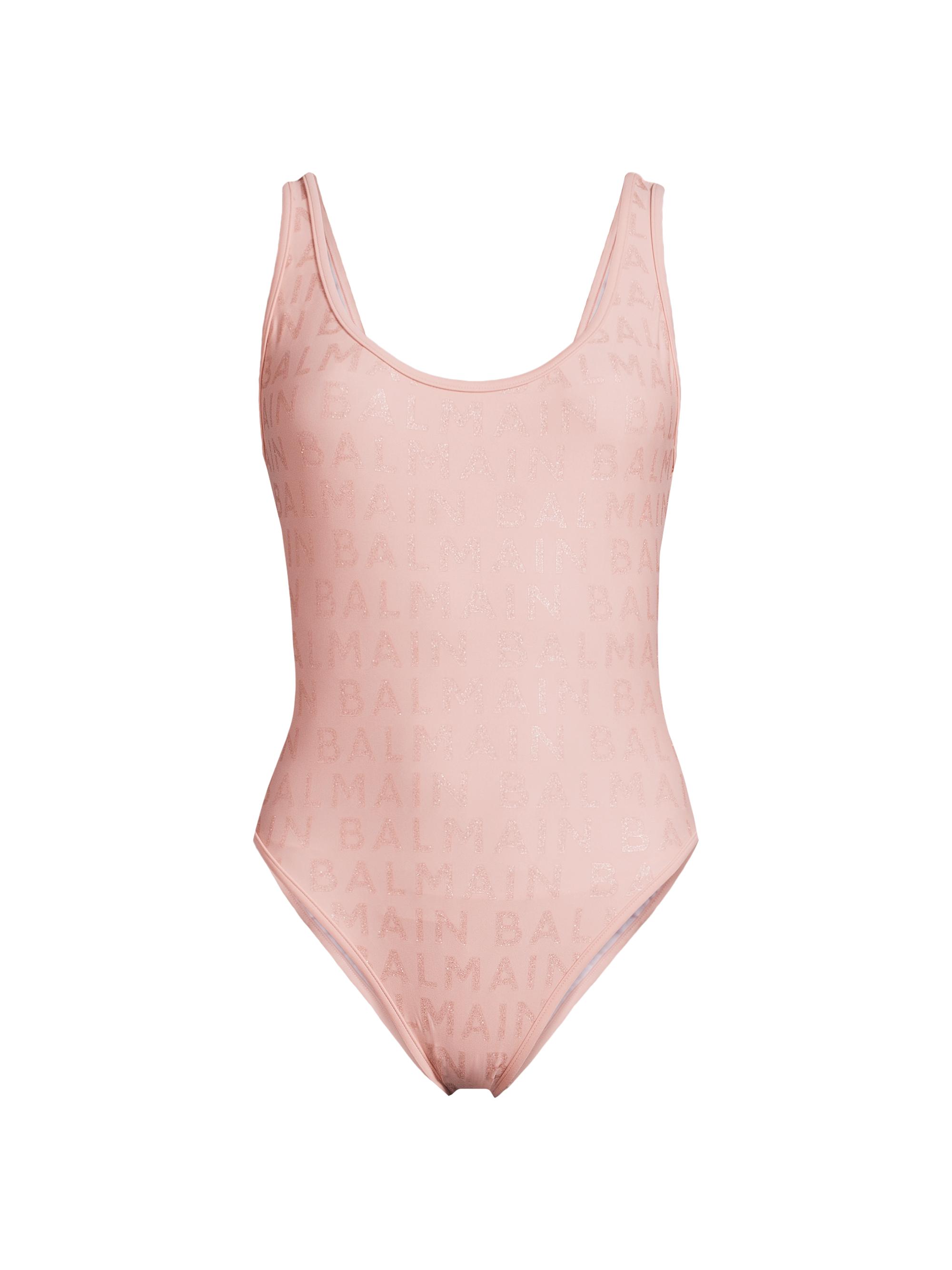 Balmain Women's Allover Print One-Piece Swimsuit - Black