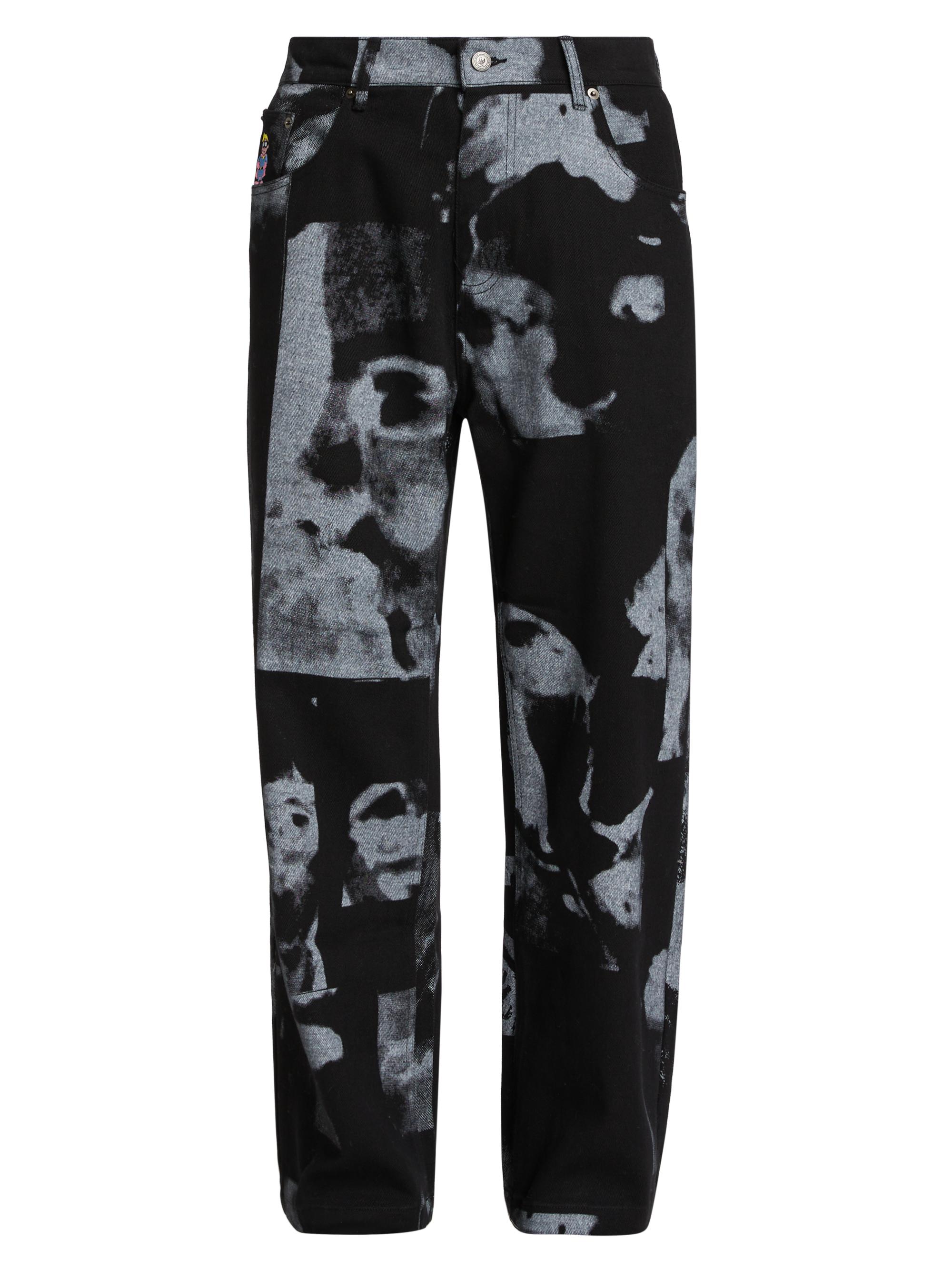 KidSuper Men's Faces Collage Twill Pants - Black