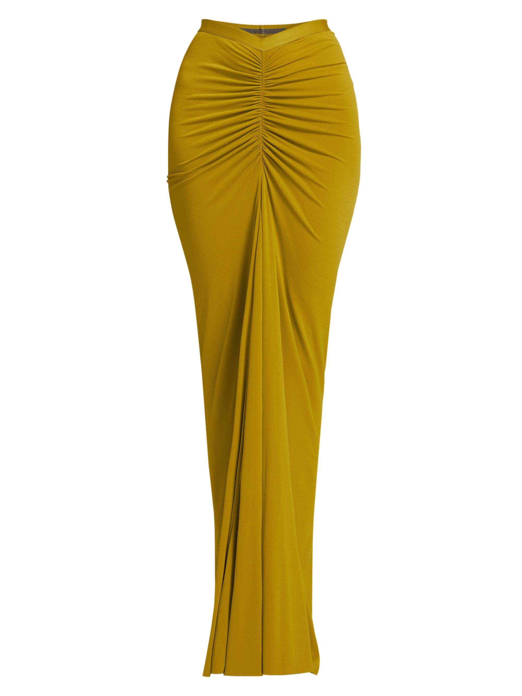 Rick Owens Women's Poppy Ruched Maxi Skirt - Acid