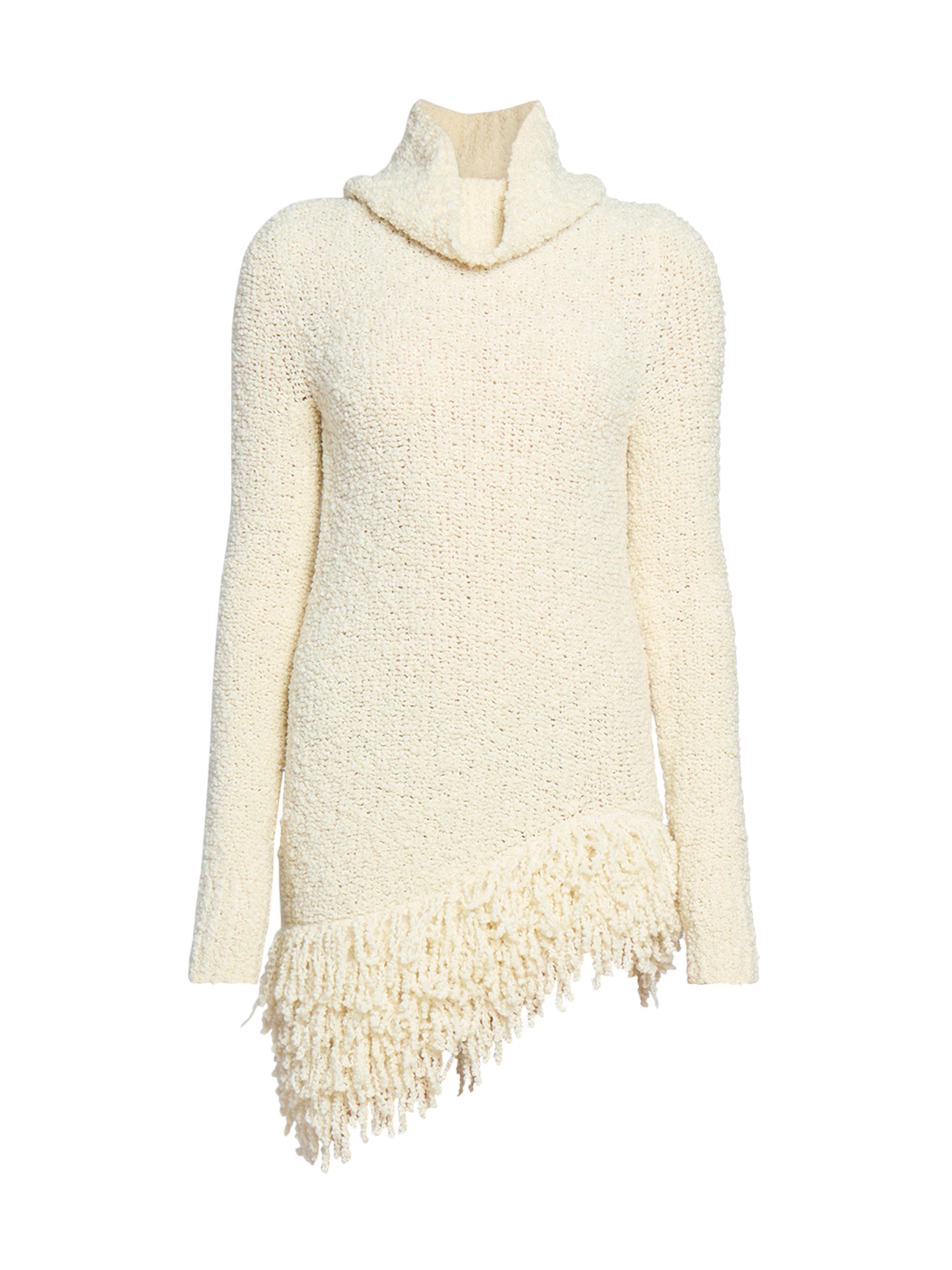 Meloe Wool-Blend Fringe-Hem Sweaterdress