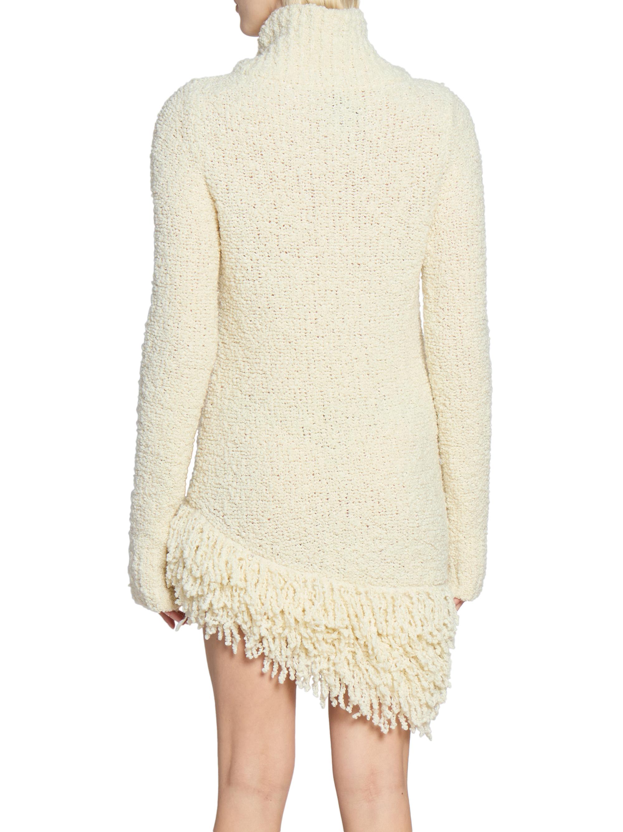 Meloe Wool-Blend Fringe-Hem Sweaterdress