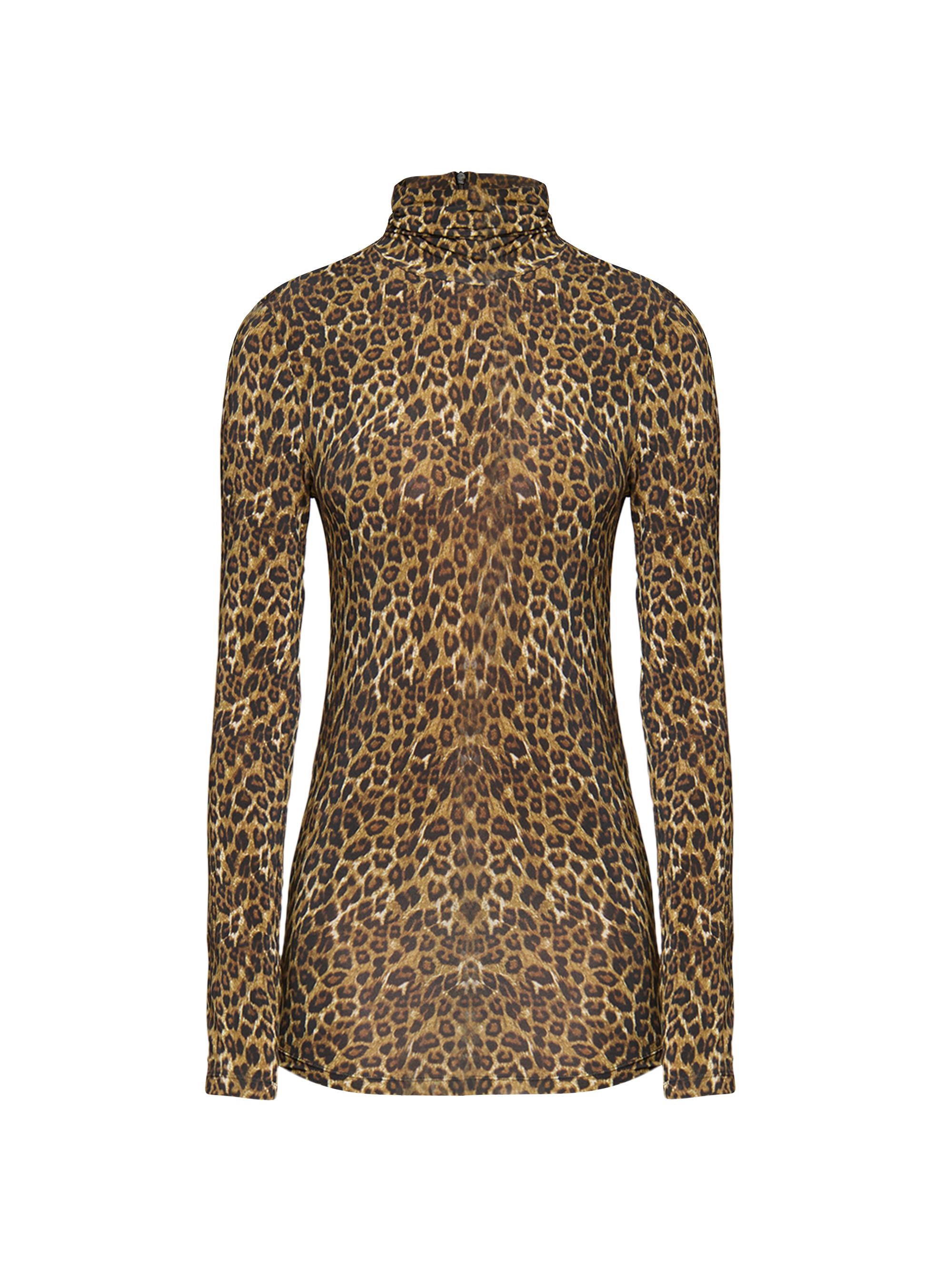 Isabel Marant Women's Joyela Leopard Turtleneck Top - Leopard