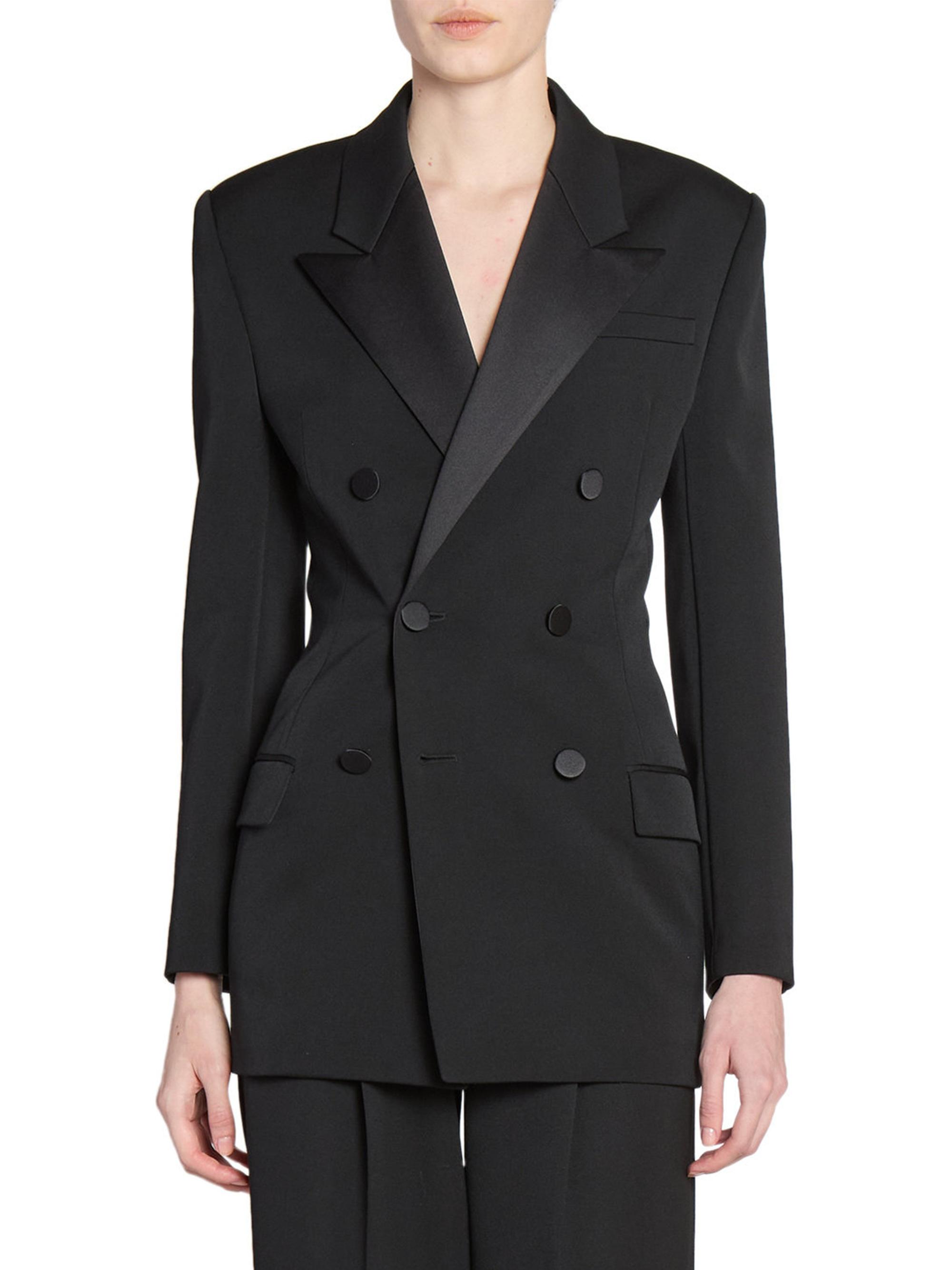 Saint Laurent Tuxedo Jacket in Grain De Poudre | Saks Fifth Avenue