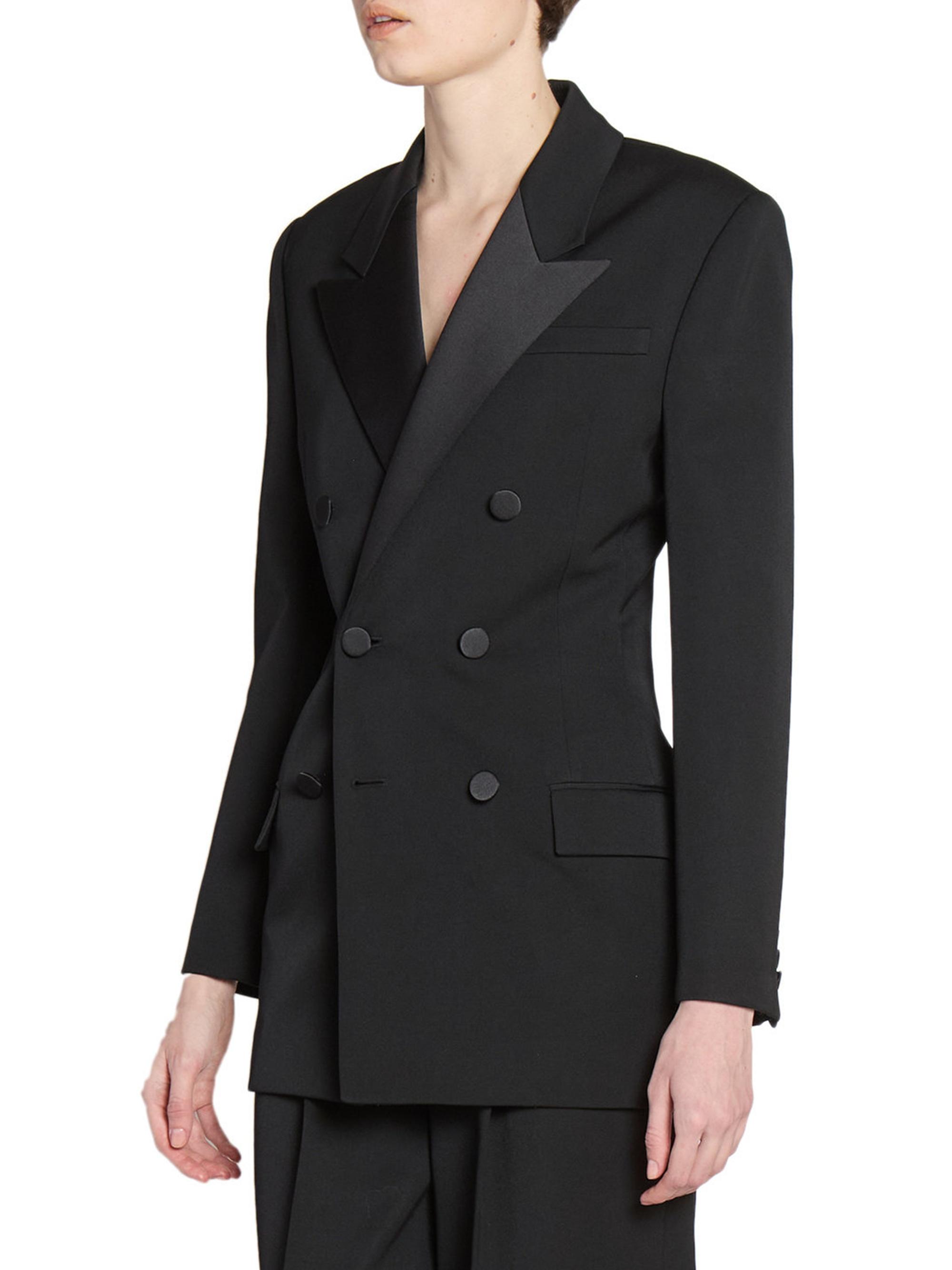 Saint Laurent Tuxedo Jacket in Grain De Poudre | Saks Fifth Avenue