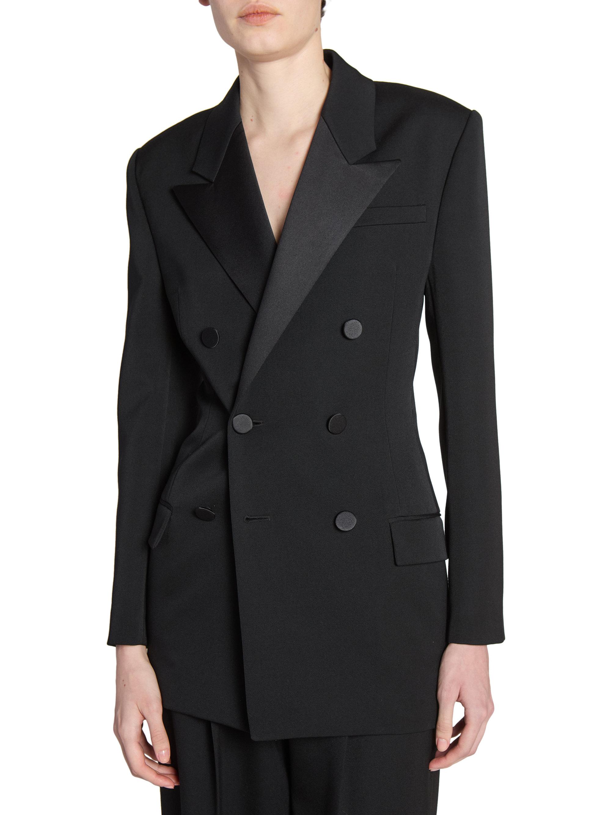 Saint Laurent Tuxedo Jacket in Grain De Poudre | Saks Fifth Avenue