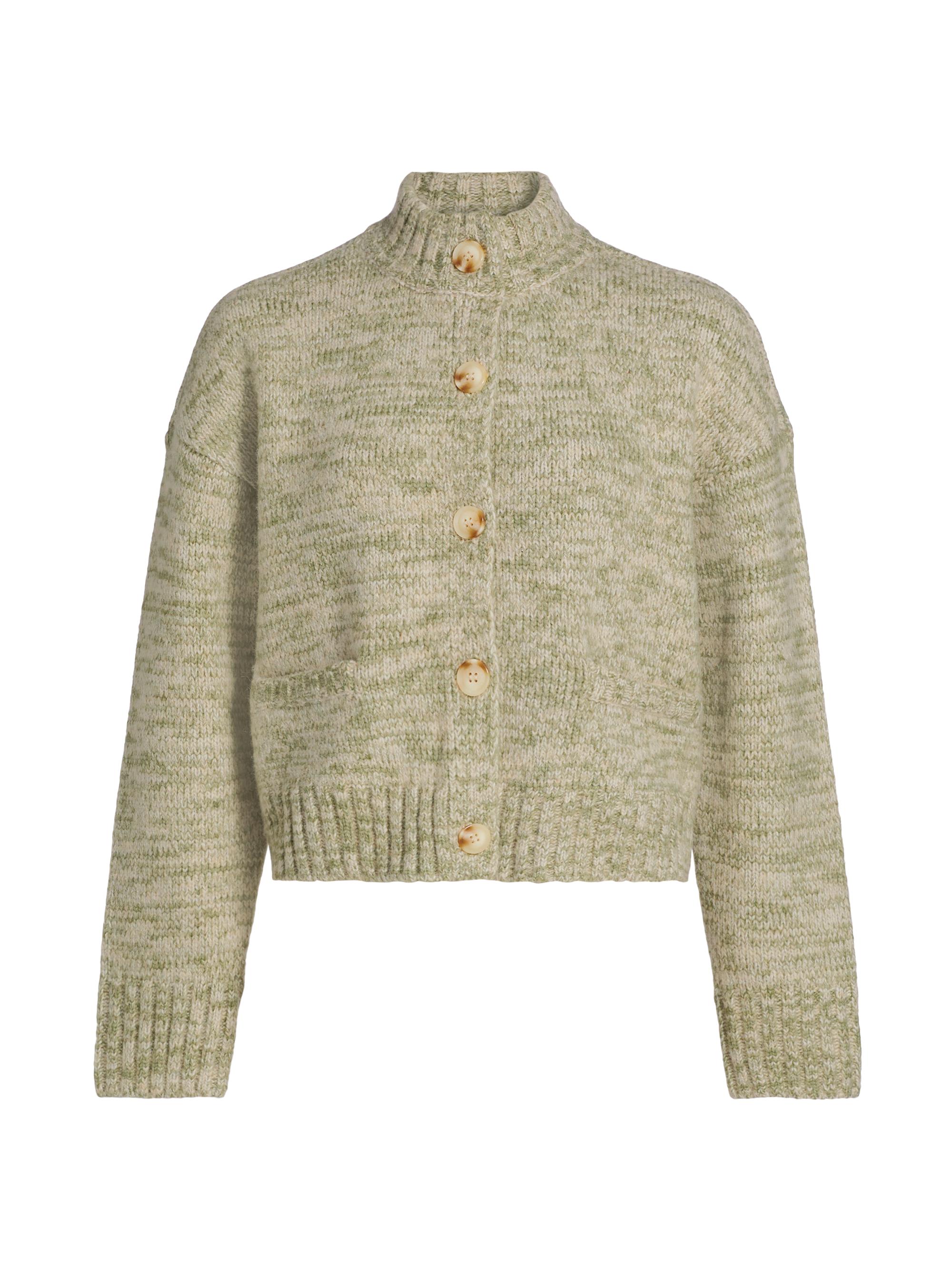 dh New York Women's Rhett Marled Wool-Blend Cardigan - Sand Marled
