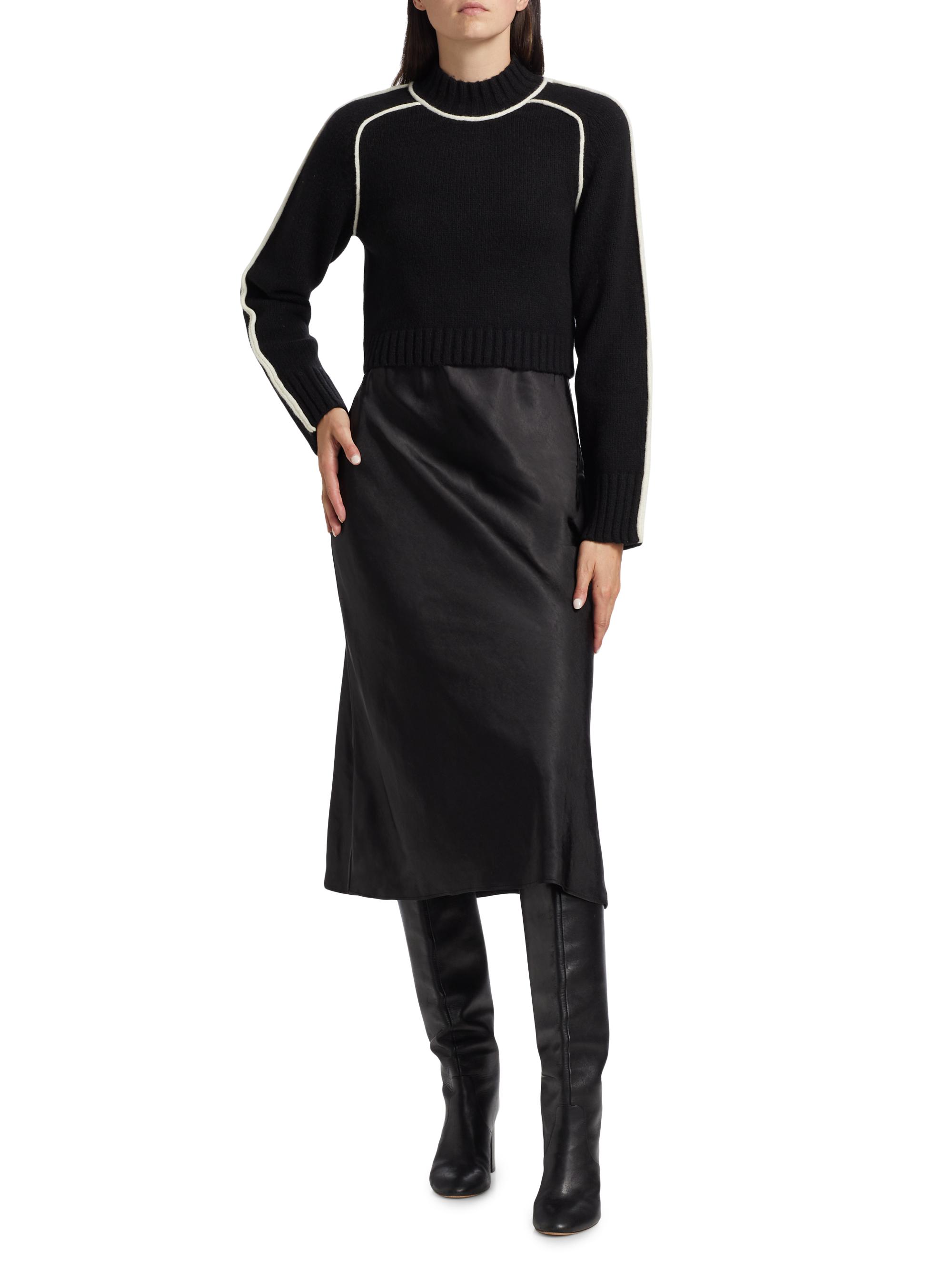 Crewneck Combo Midi-Dress