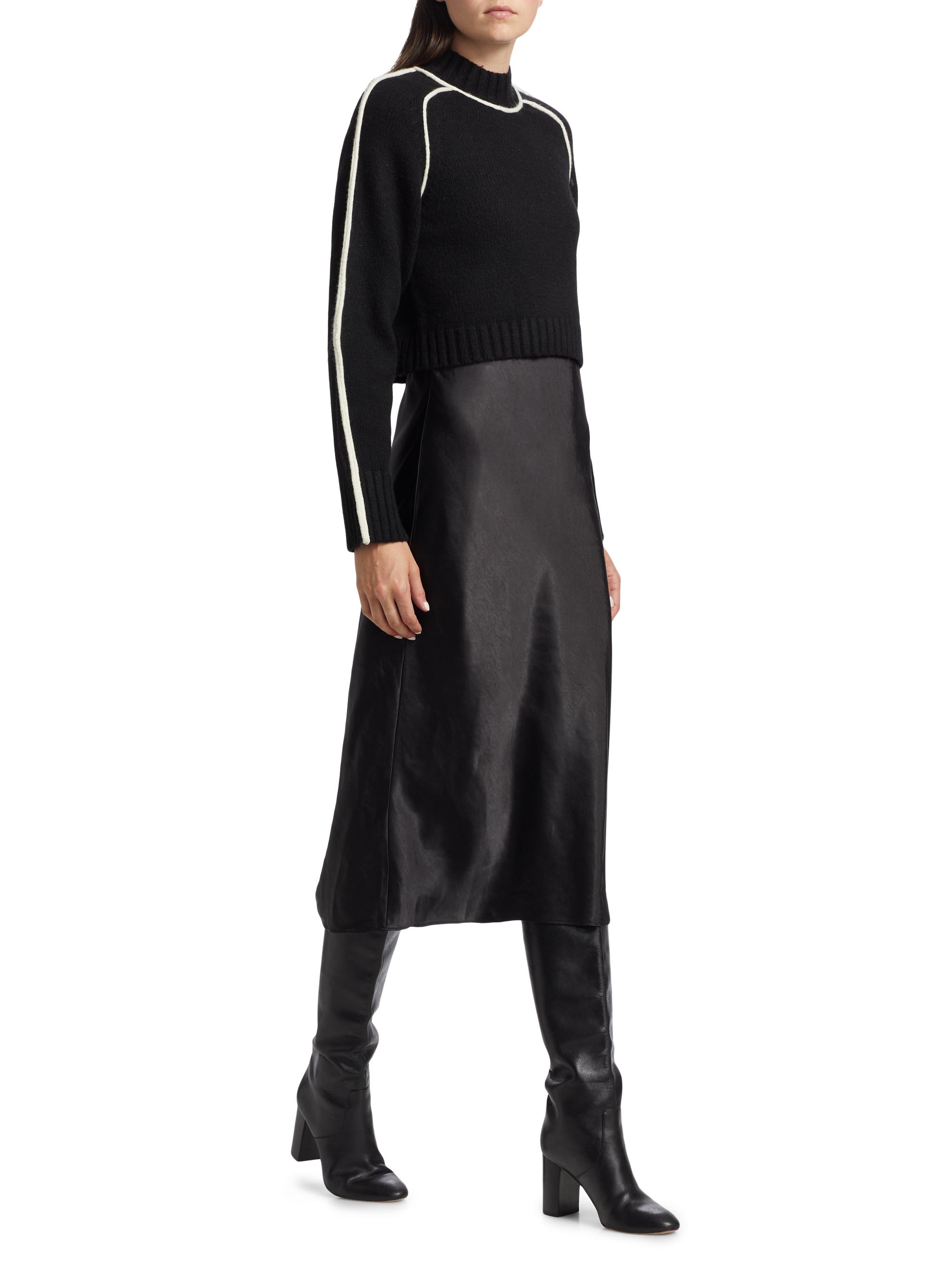 Crewneck Combo Midi-Dress