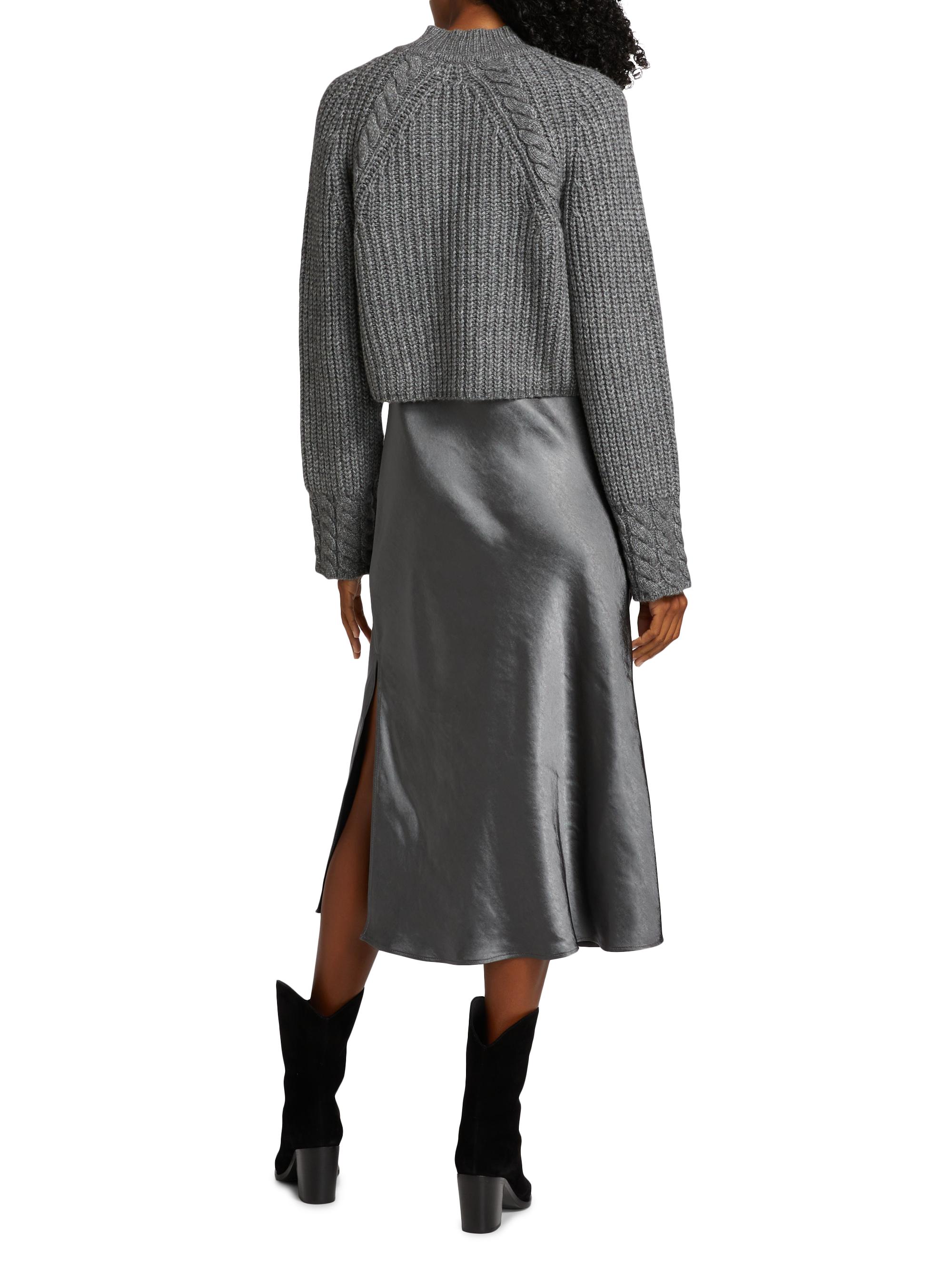 dh new york kaz wool blend layered midi dress dh New York Kaz Wool-Blend Layered Midi-Dress