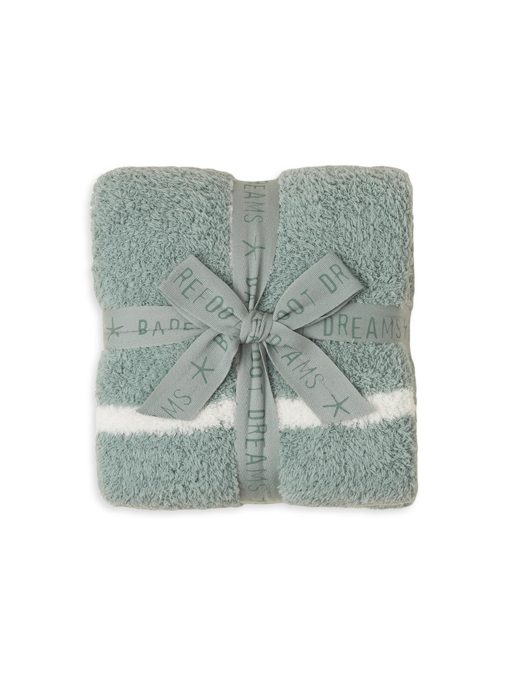 Barefoot Dreams Cozychic Grid Plaid Stroller Blanket - Sage Green