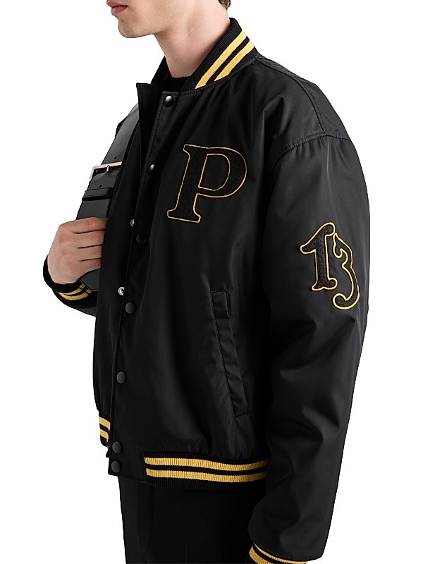 Shop Prada Re-Nylon Bomber Jacket with Patch | Saks Fifth Avenue Shop Prada Re-Nylon Bomber Jacket with Patch | Saks Fifth Avenue