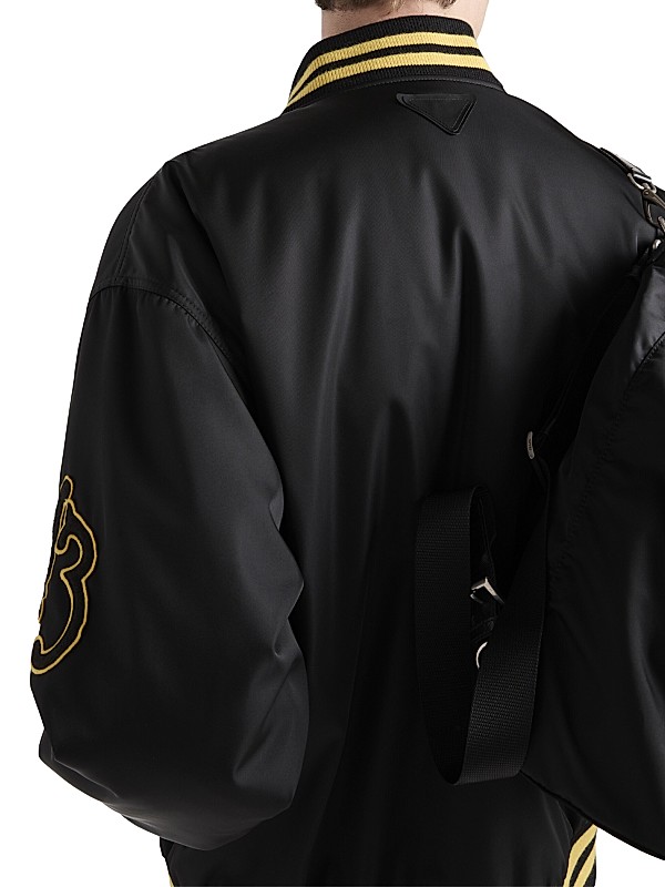 Shop Prada Re-Nylon Bomber Jacket with Patch | Saks Fifth Avenue Shop Prada Re-Nylon Bomber Jacket with Patch | Saks Fifth Avenue