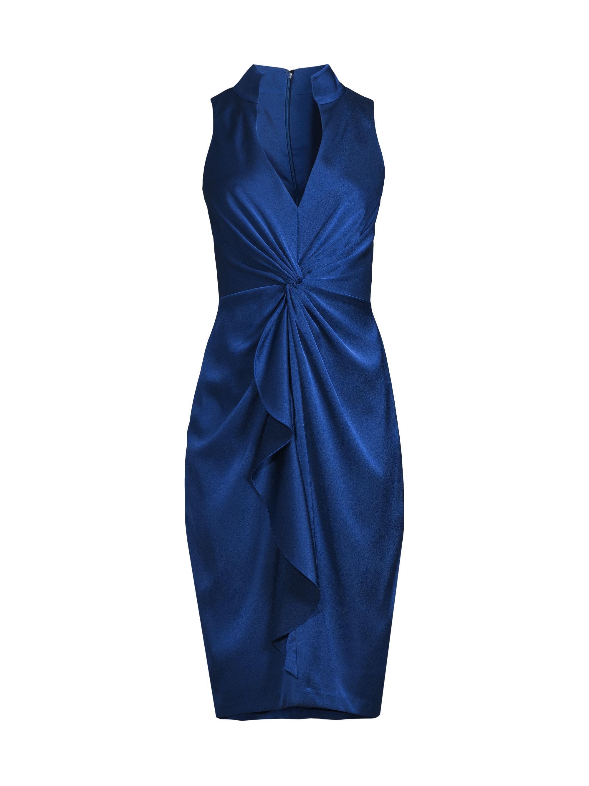 Aidan Mattox Women's Crepe-Back Satin Twist Cocktail Dress - Rich Navy