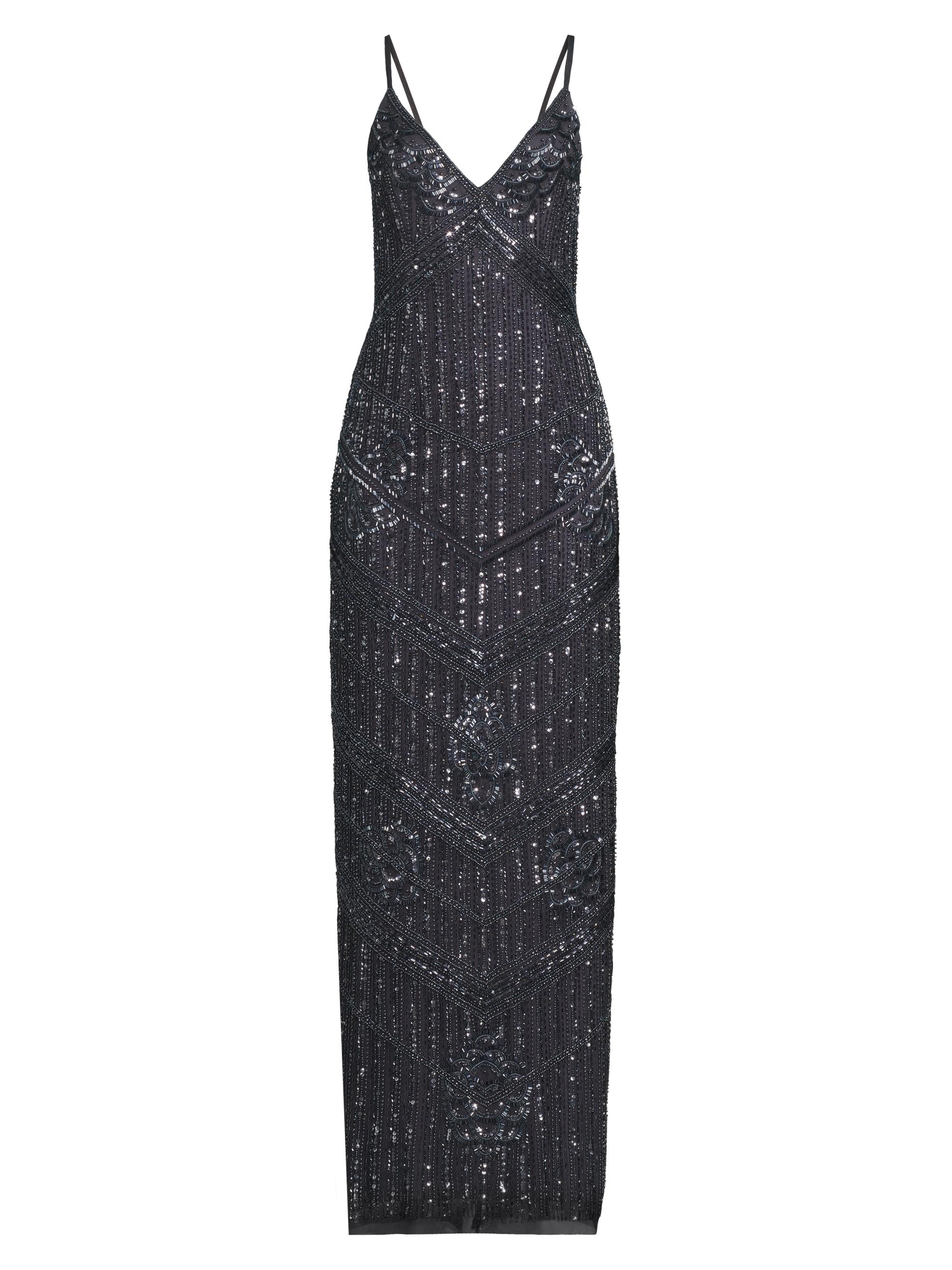 Aidan Mattox Women's Embellished Tulle Sleeveless Gown - Gunmetal
