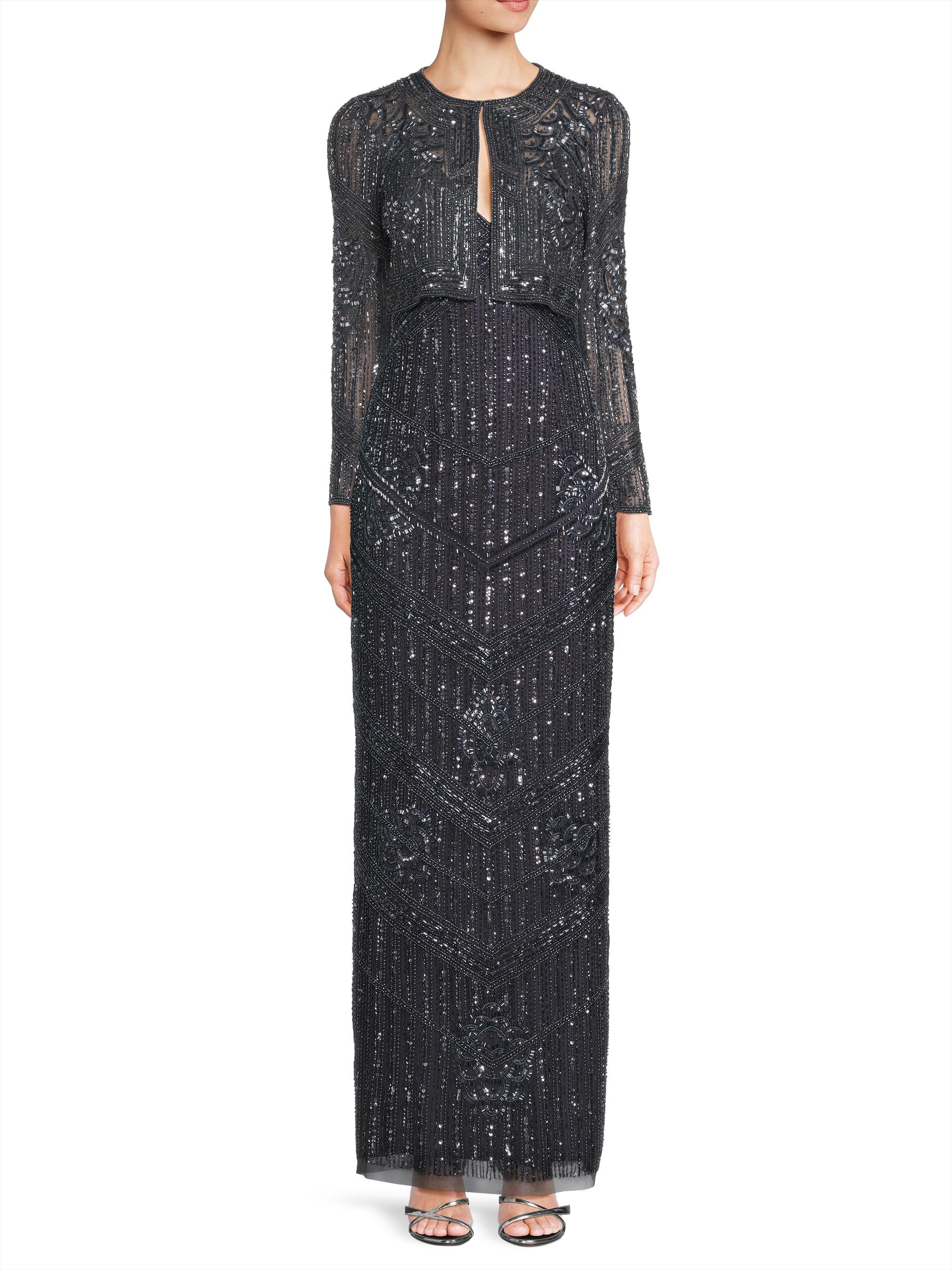 Aidan Mattox Embellished Tulle Sleeveless Gown | Saks Fifth Avenue