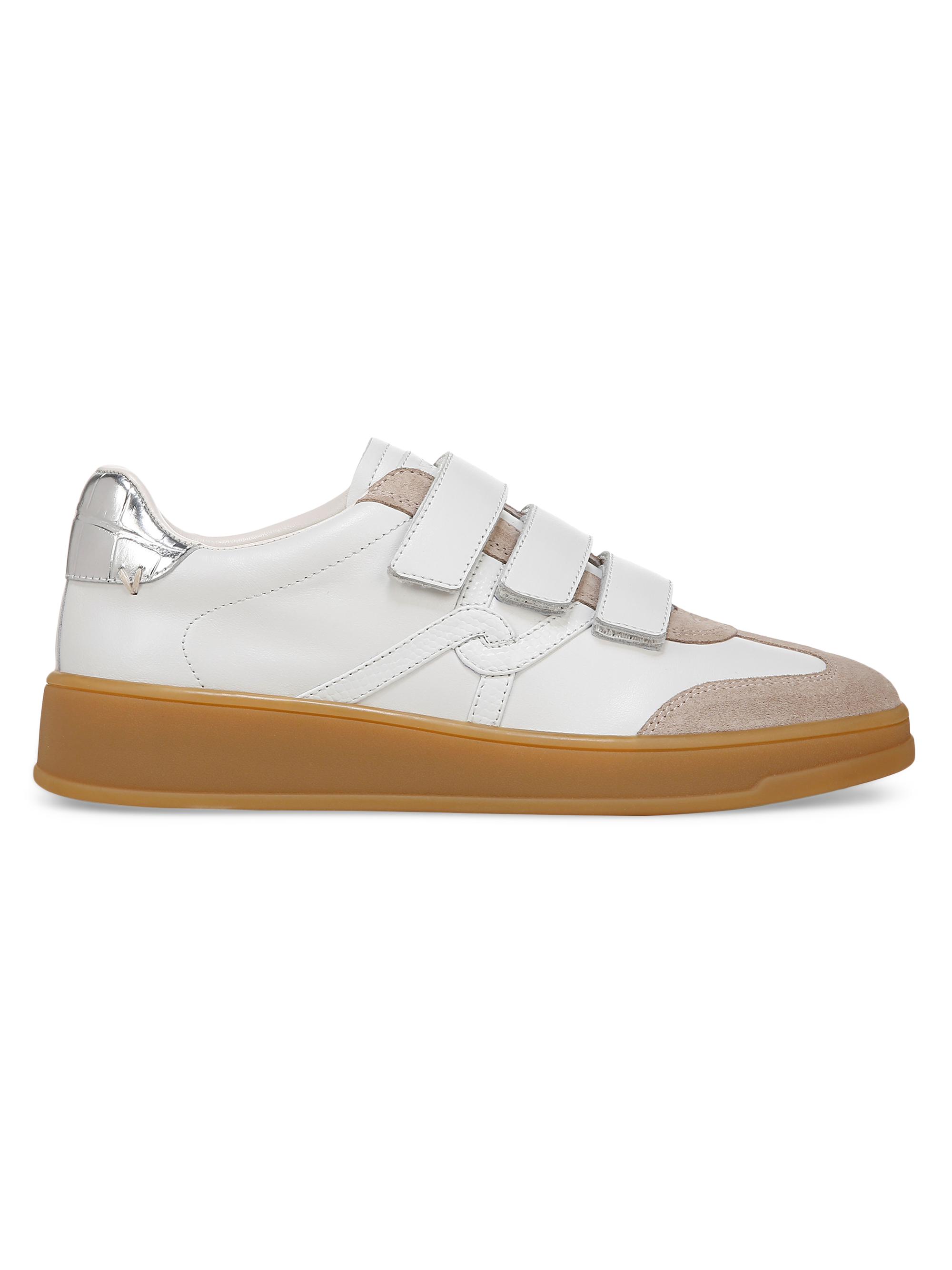 Veronica Beard Women's Reagan Leather Low-Top Sneakers - Lily Silver