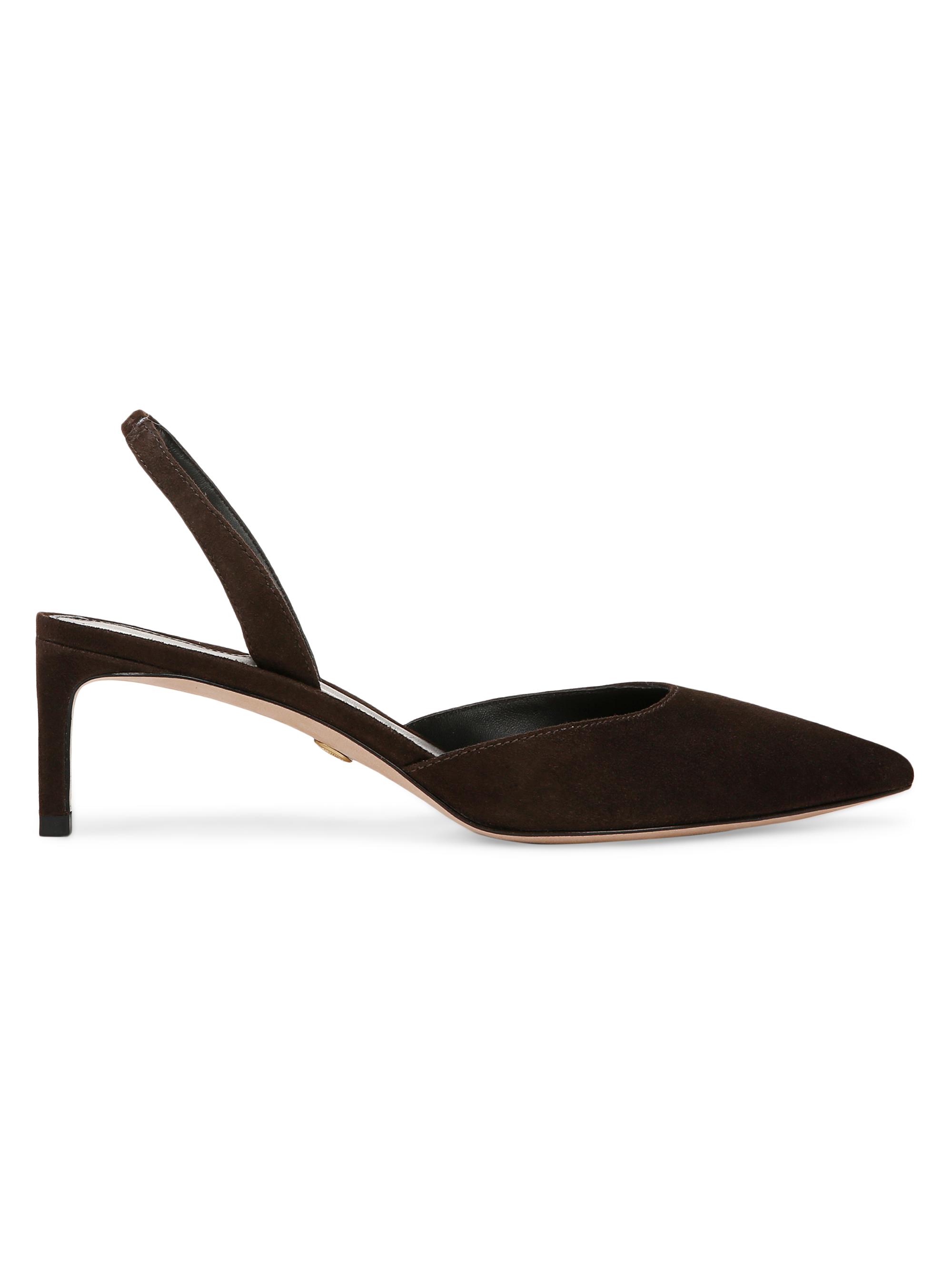 Veronica Beard Women's Caroline 50MM Suede Slingback Pumps - Espresso