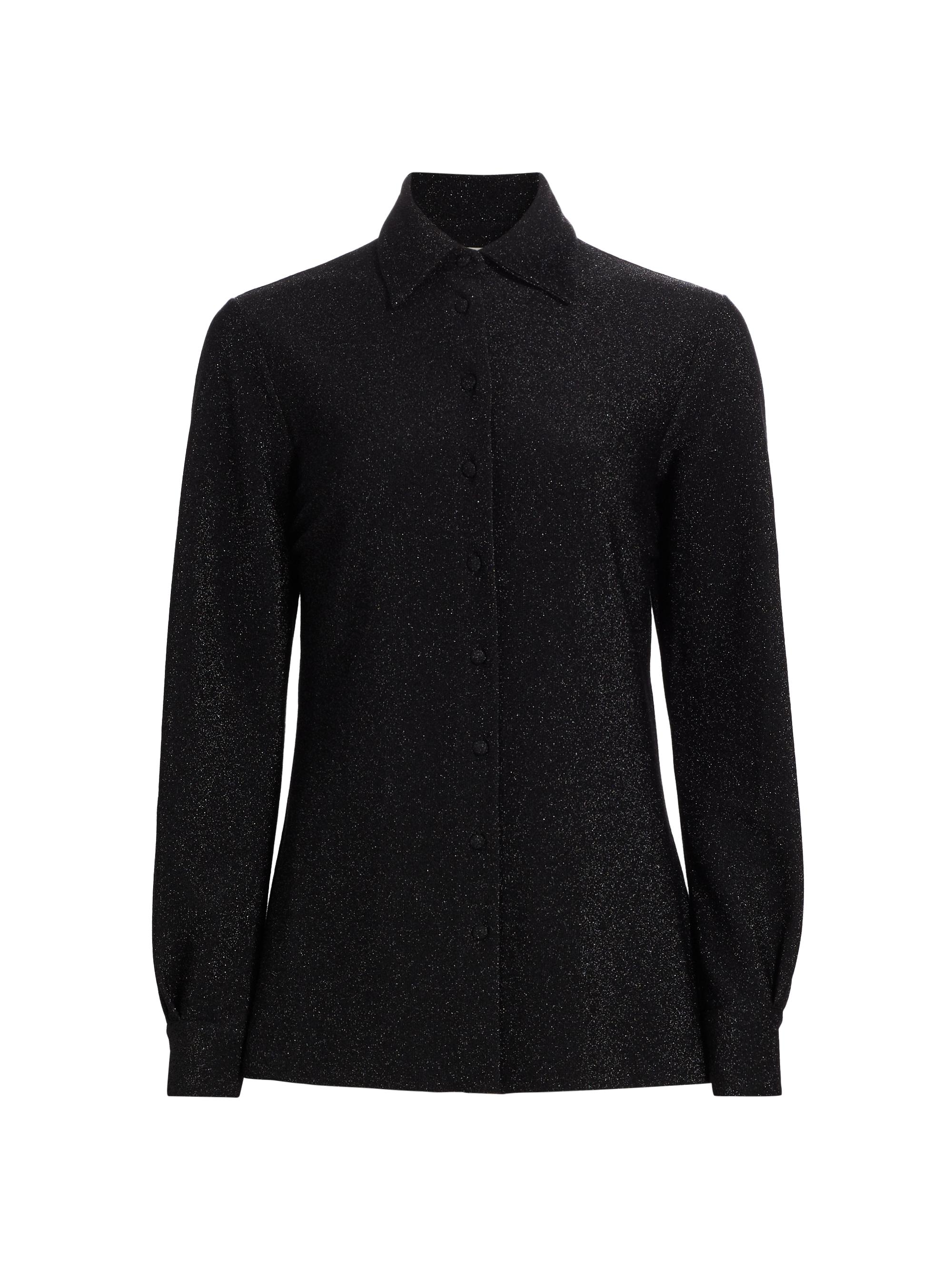 Chiara Boni La Petite Robe Women's Detta Starry Button-Front Shirt - Black
