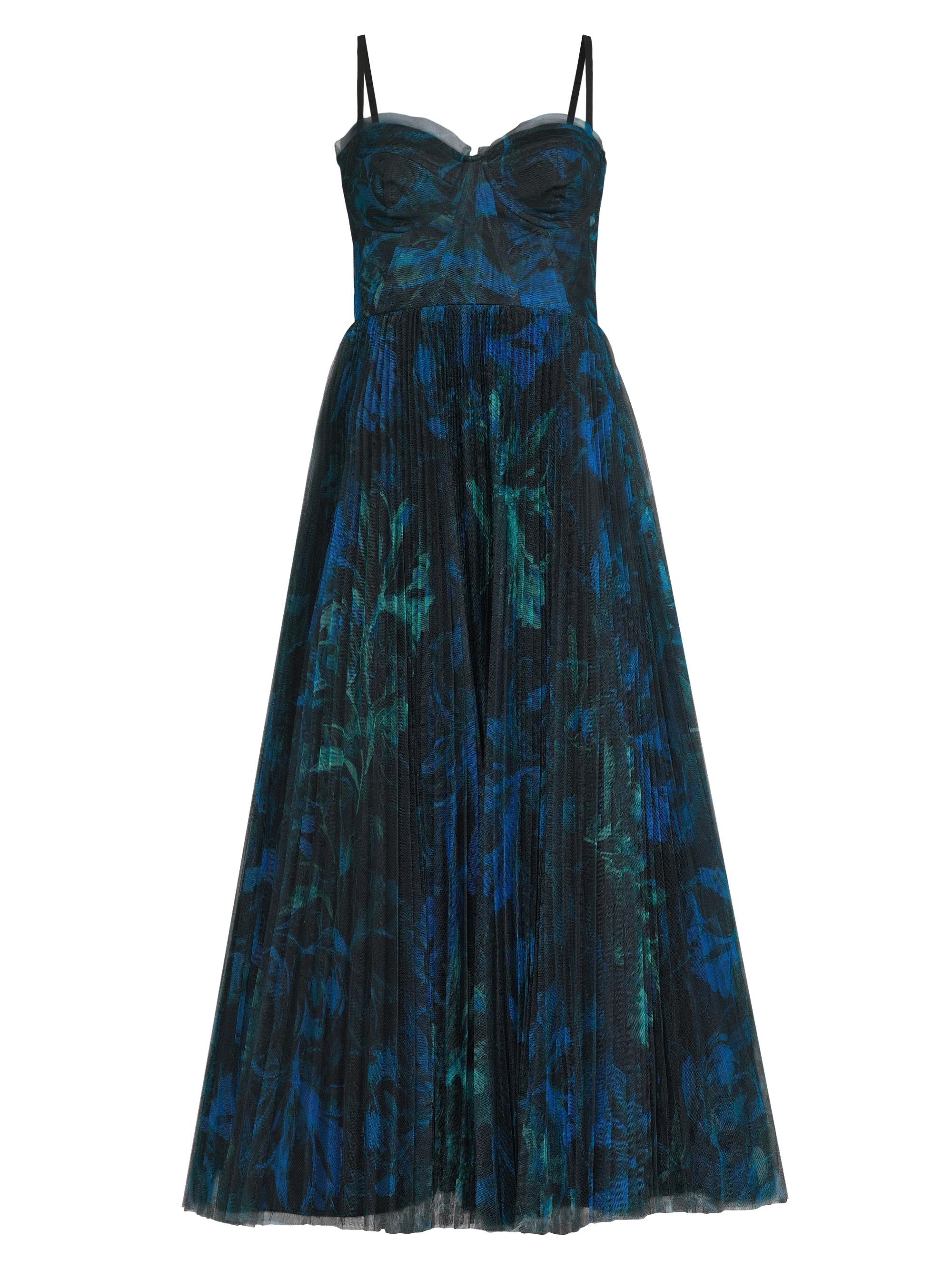 Hutch Women's Carley Floral Tulle Gown - Dark Blue Contrast