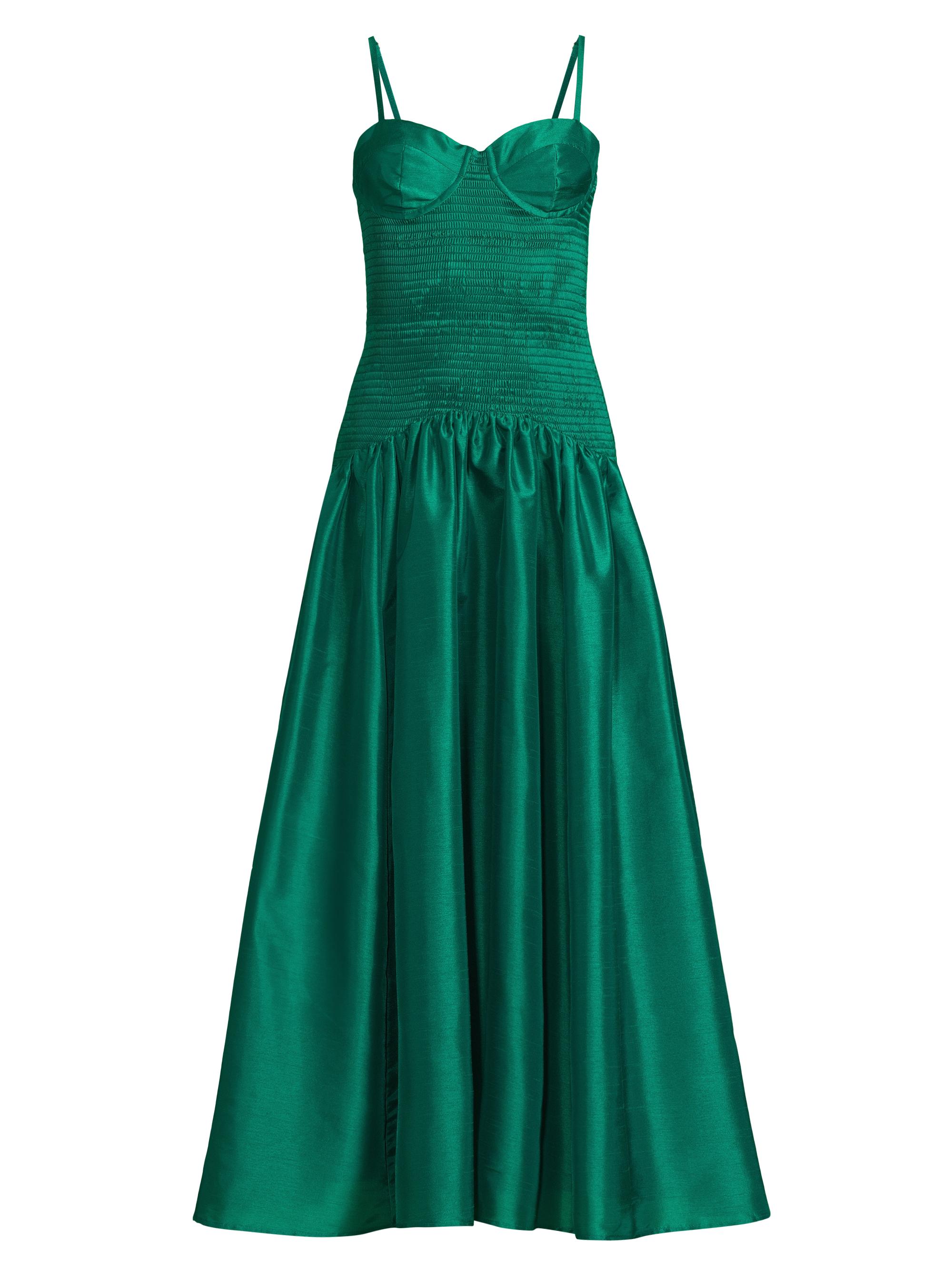 Hutch Women's Lietta Shantung Fit & Flare Cocktail Dress - Emerald