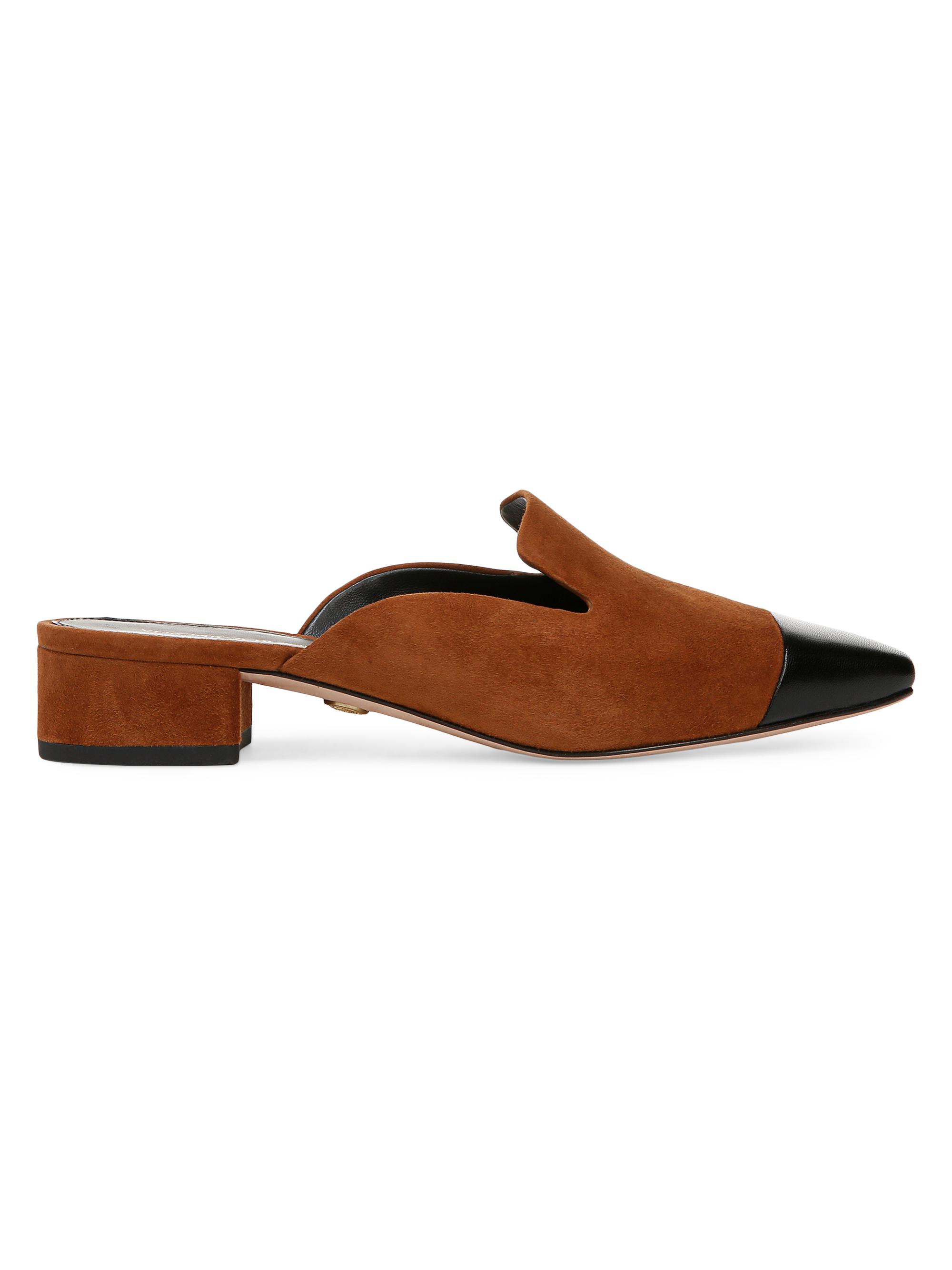 Veronica Beard Women's Cecile Suede Mules - Caramel